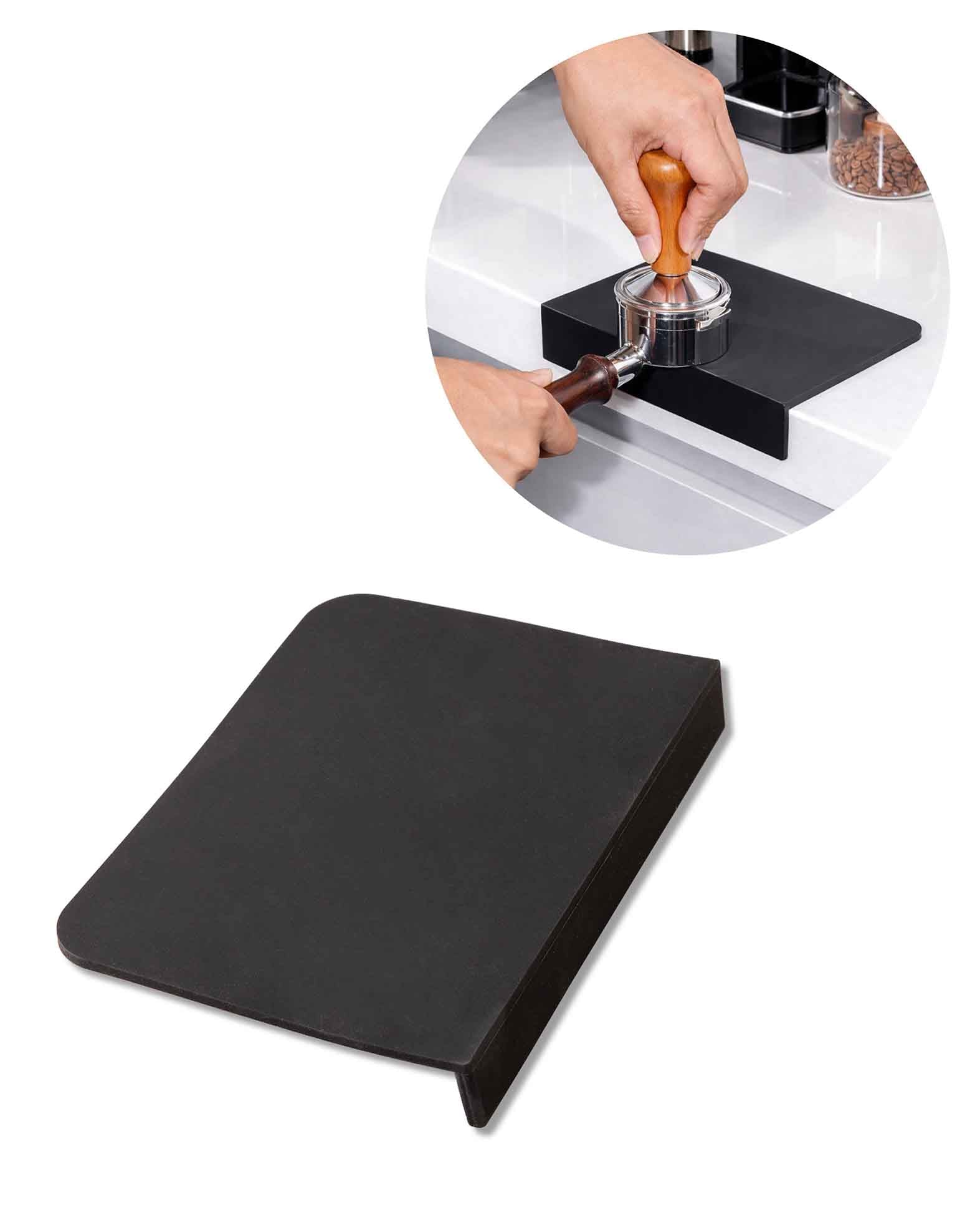 Tamping mat, black, 20.5 x 15 cm