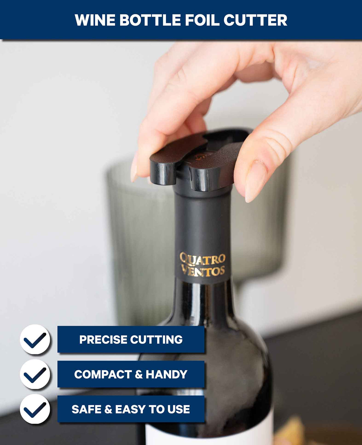 Wine Bottle Foil Cutter Black