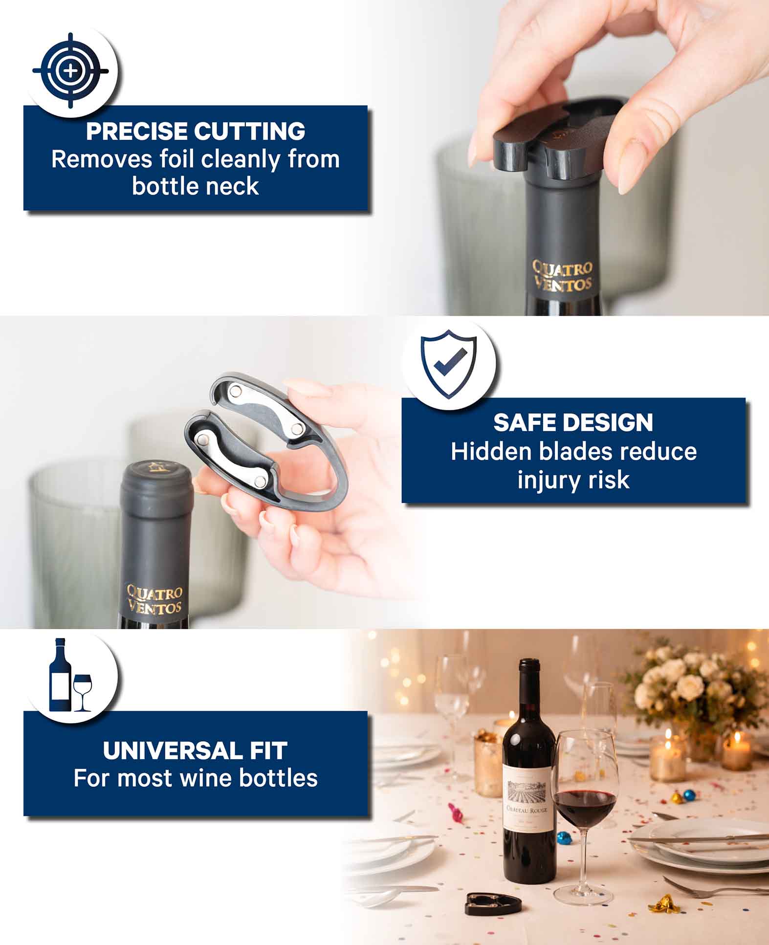 Wine Bottle Foil Cutter Black