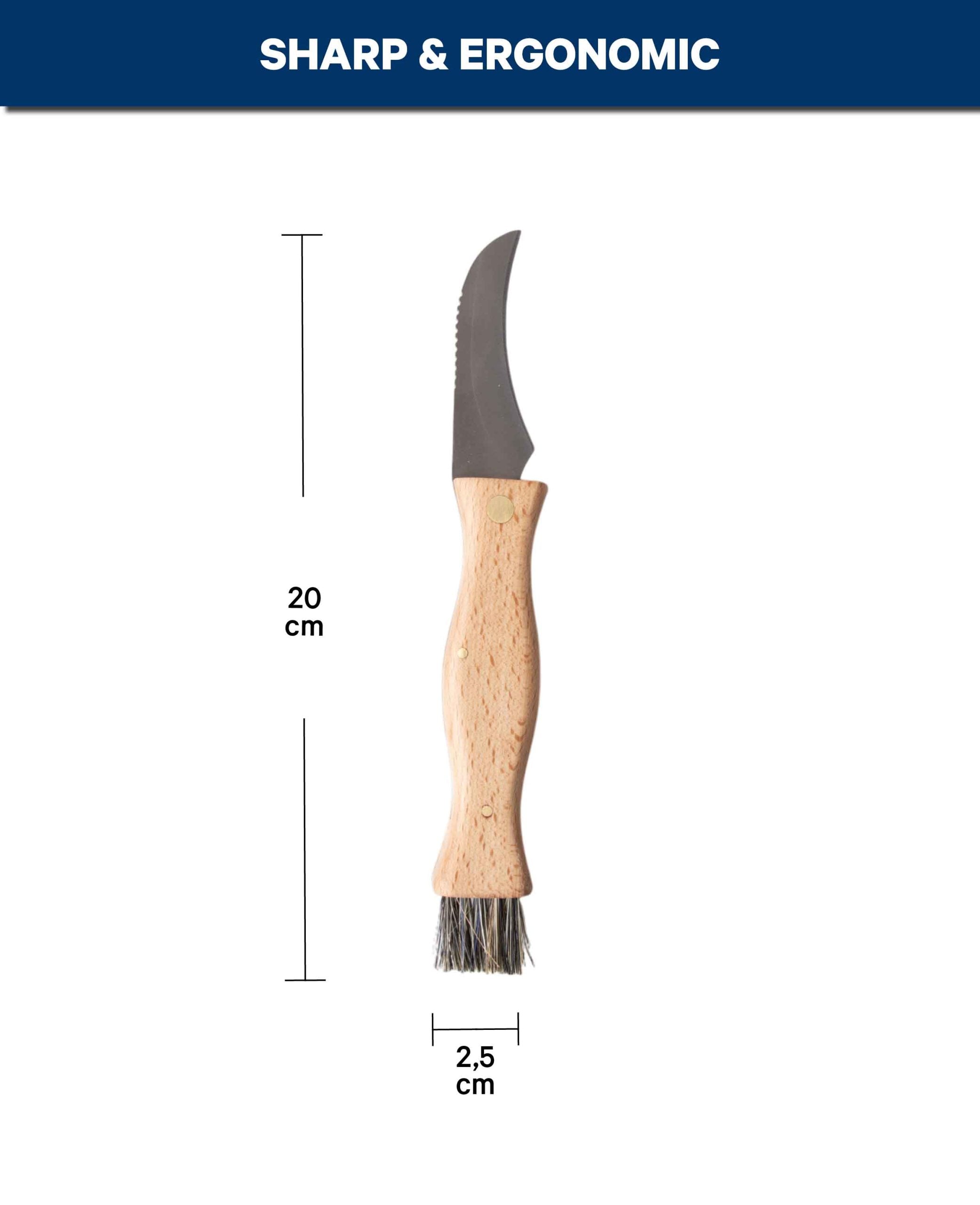 Couteau à champignons en hêtre