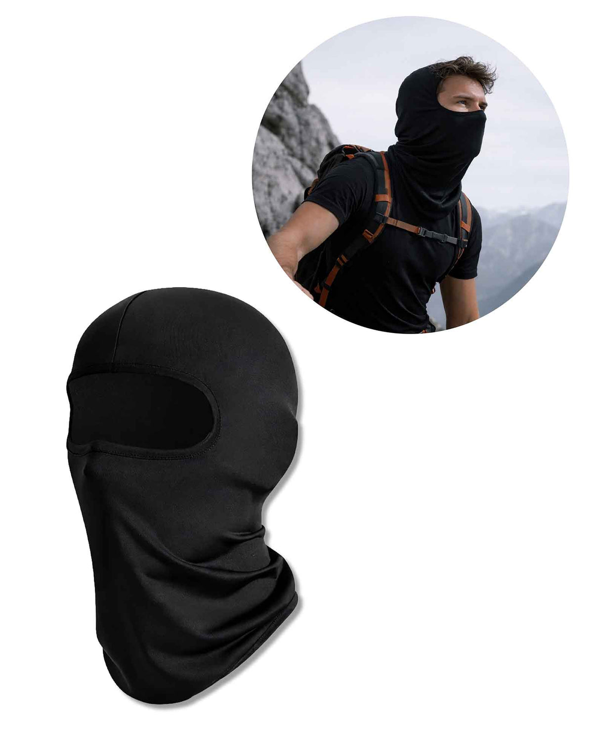 Balaclava black, one size
