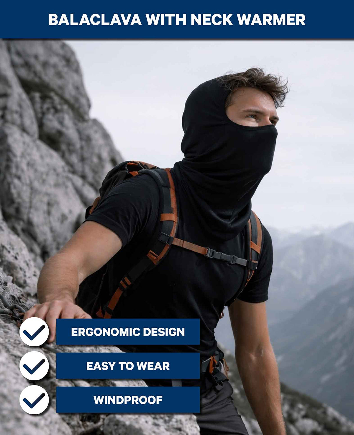 Balaclava black, one size