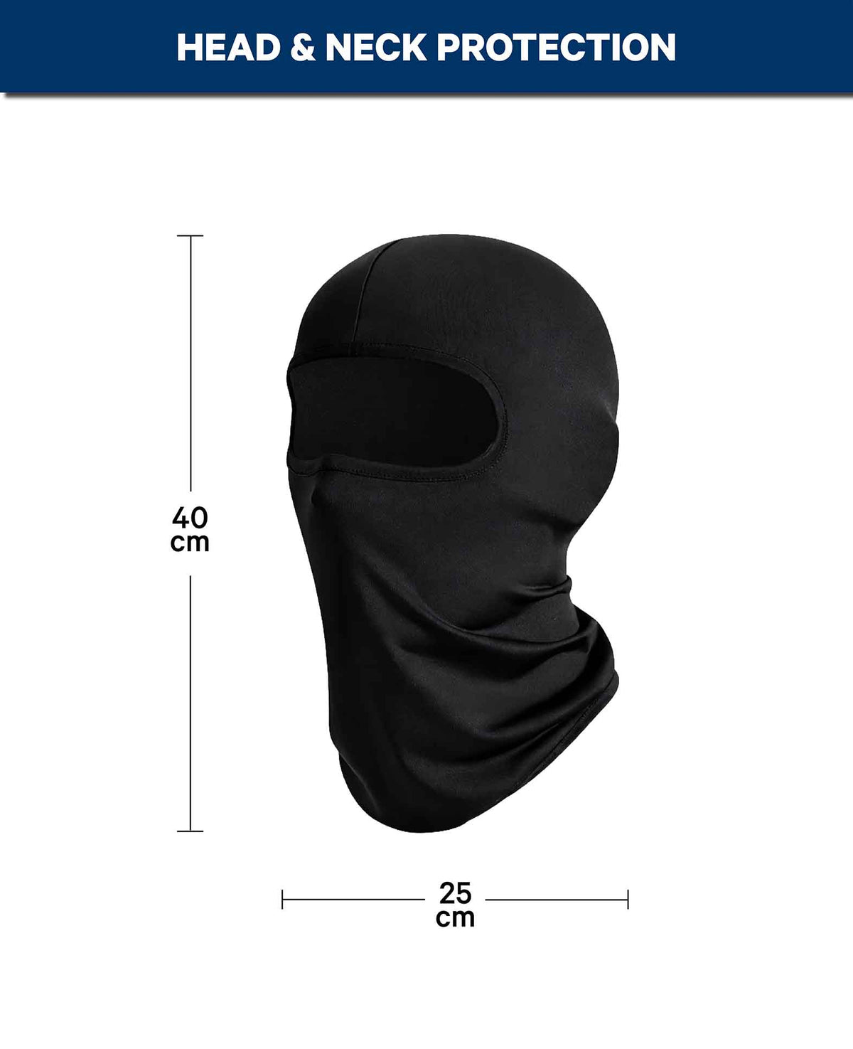 Balaclava black, one size