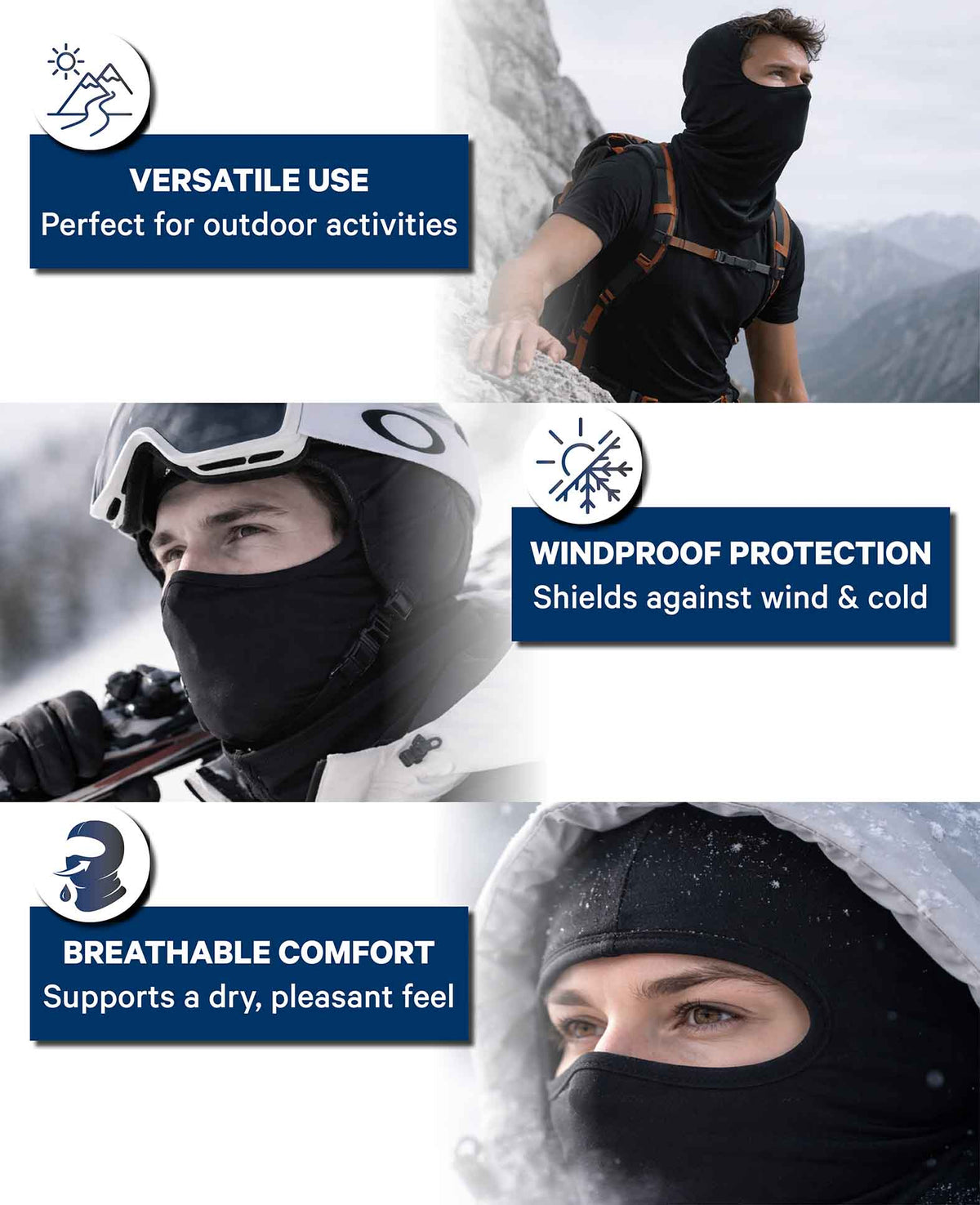 Balaclava black, one size