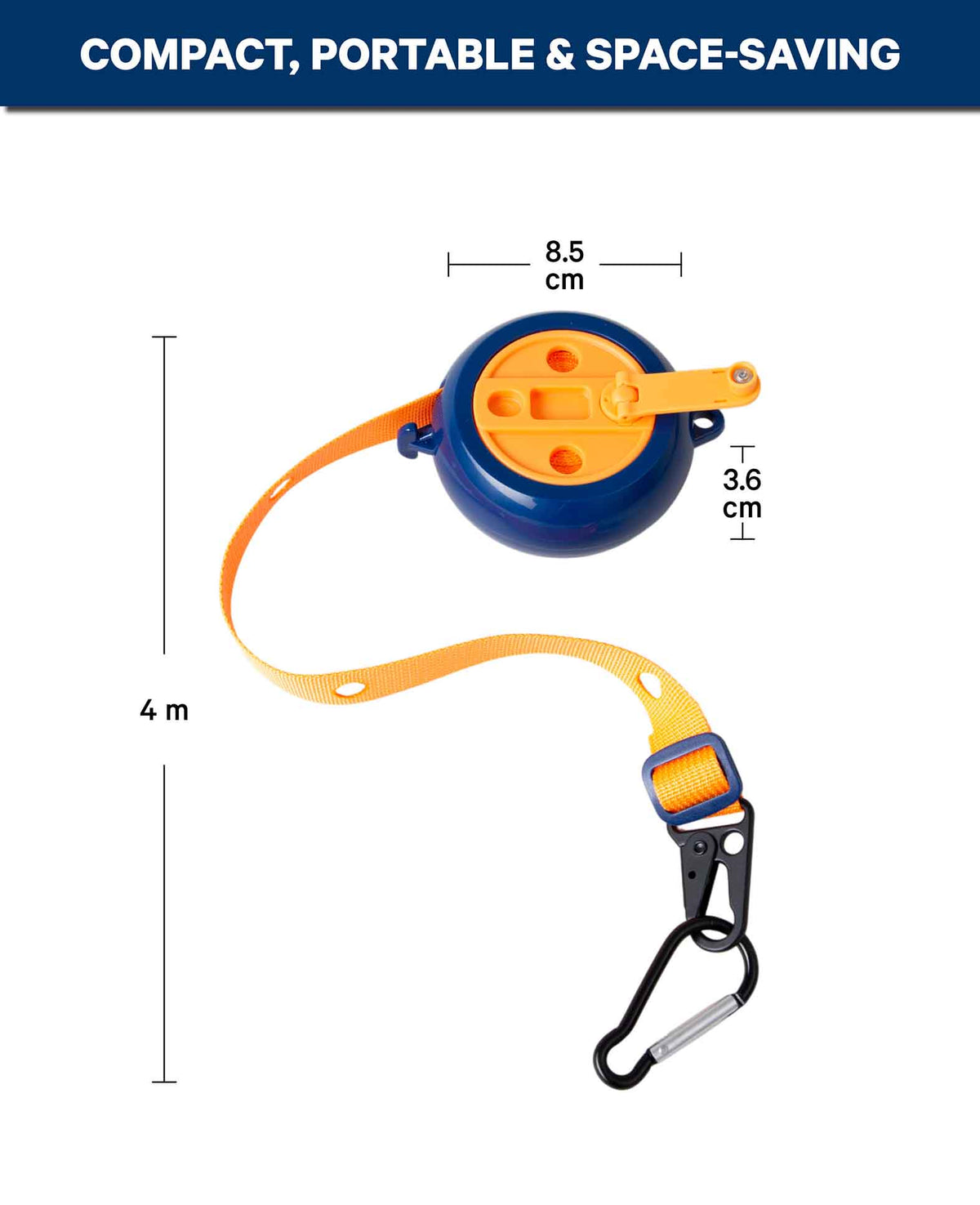 Wäscheleine, Outdoor - Camping, 4m ausziehbar