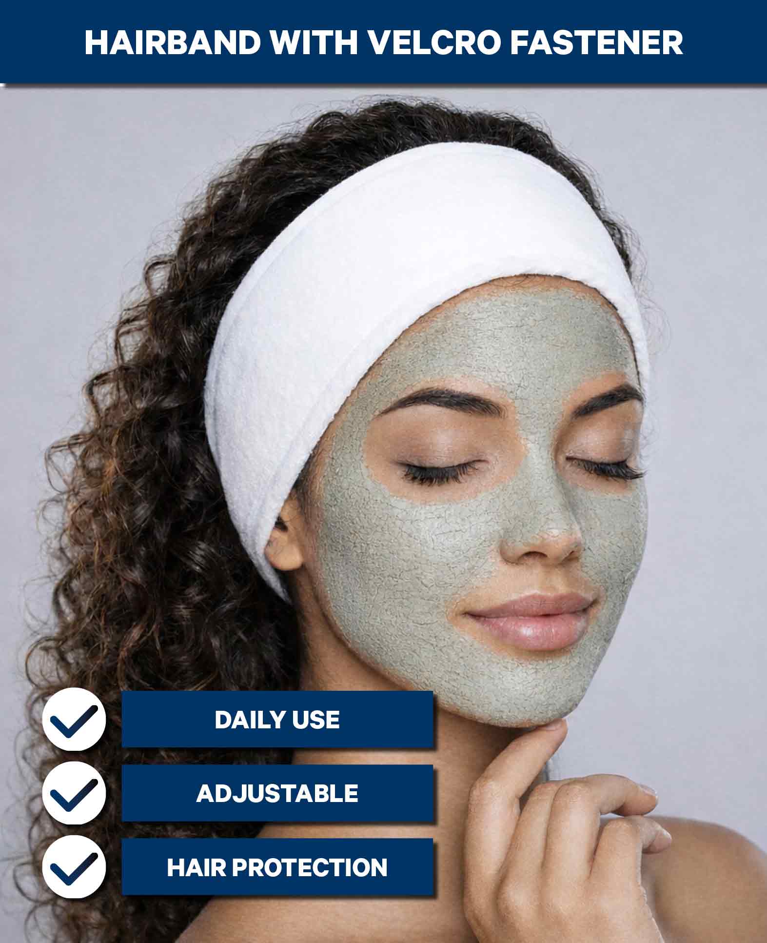 Mikrofaser Haarband mit Klettverschluss