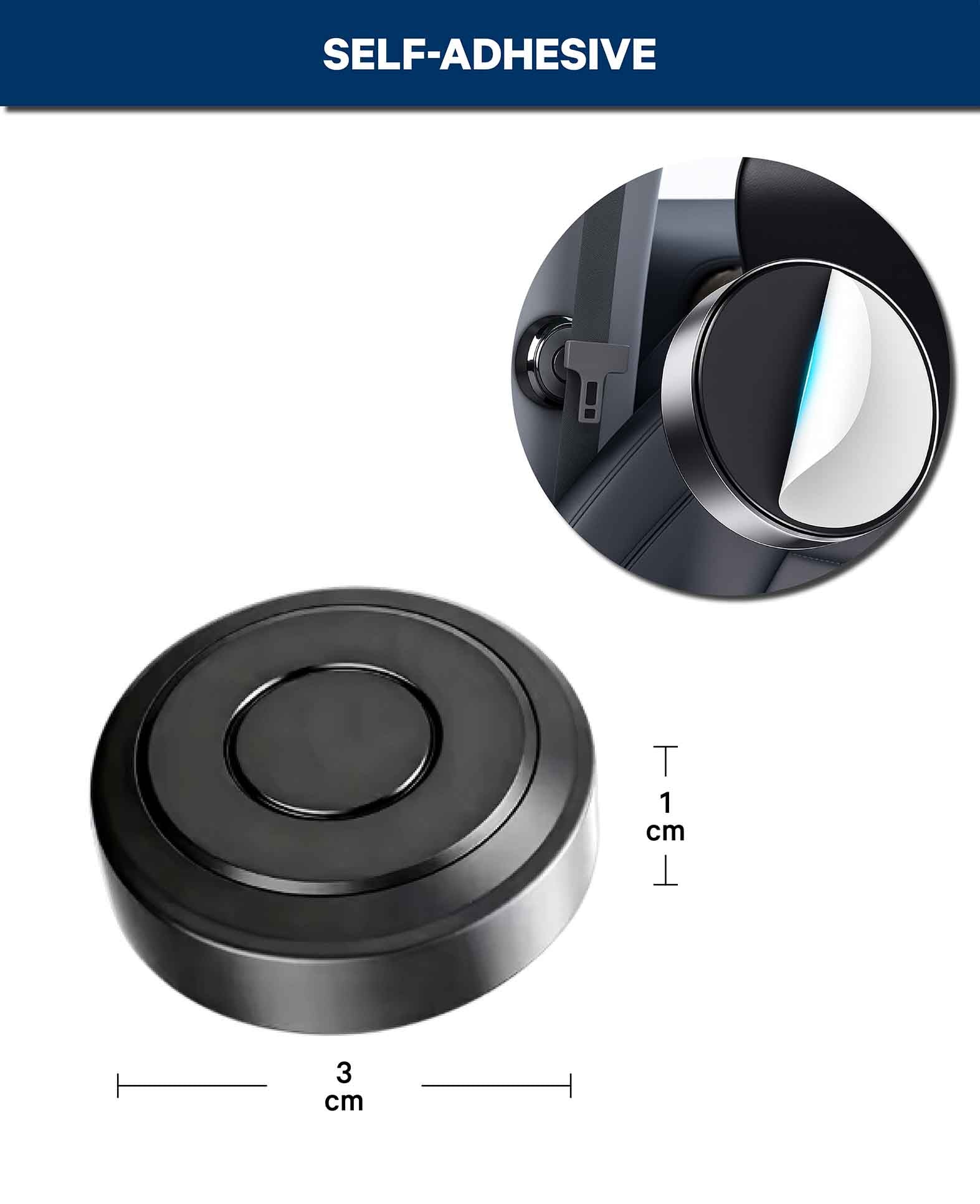 Support de ceinture magnétique – Siège auto noir