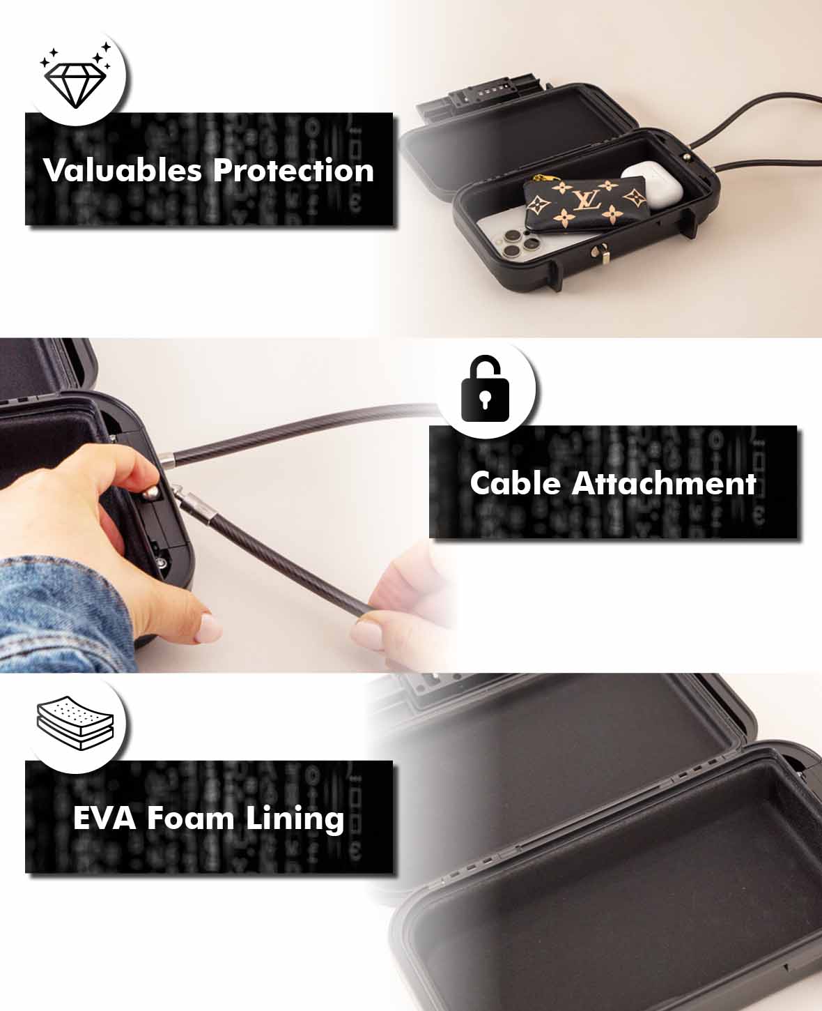 Paladin Portable Mini Safe with Combination Lock