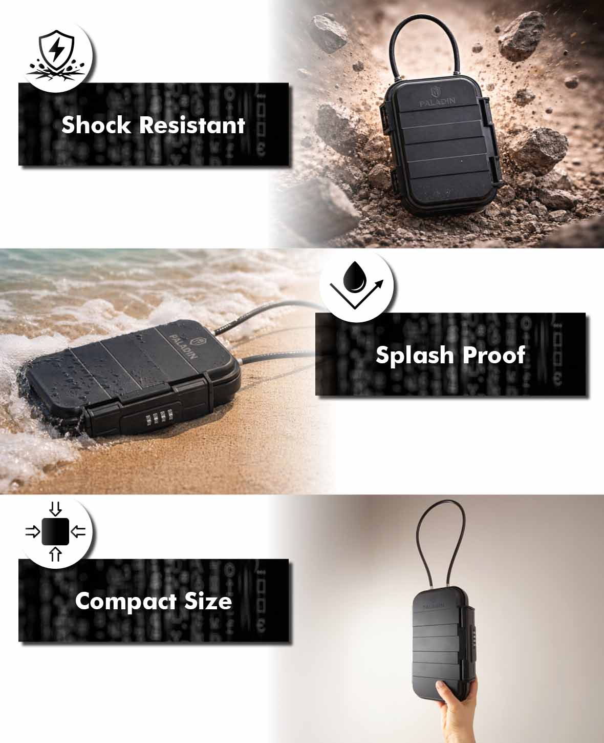 Paladin Portable Mini Safe with Combination Lock