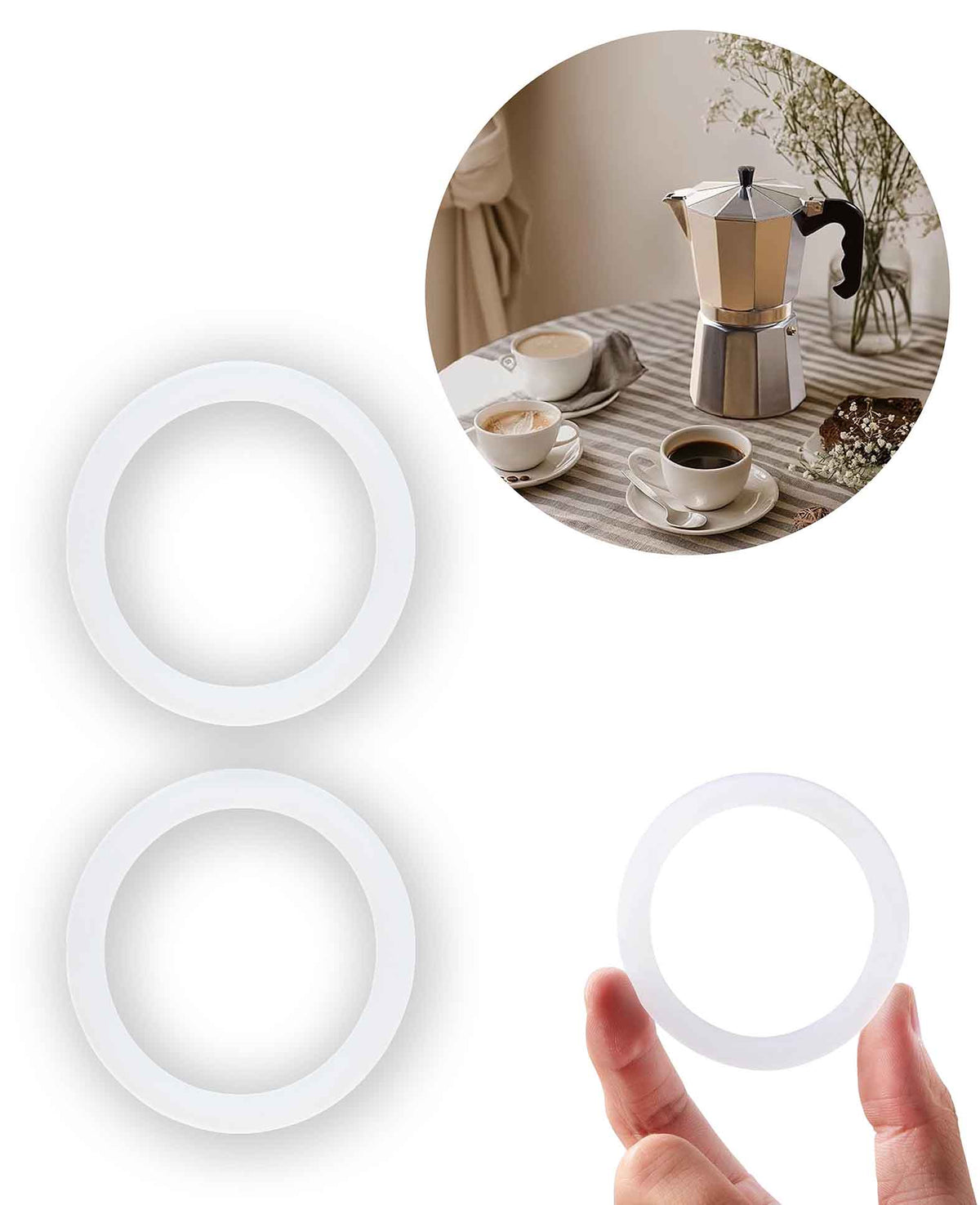 Gasket 2x pieces Moka Express