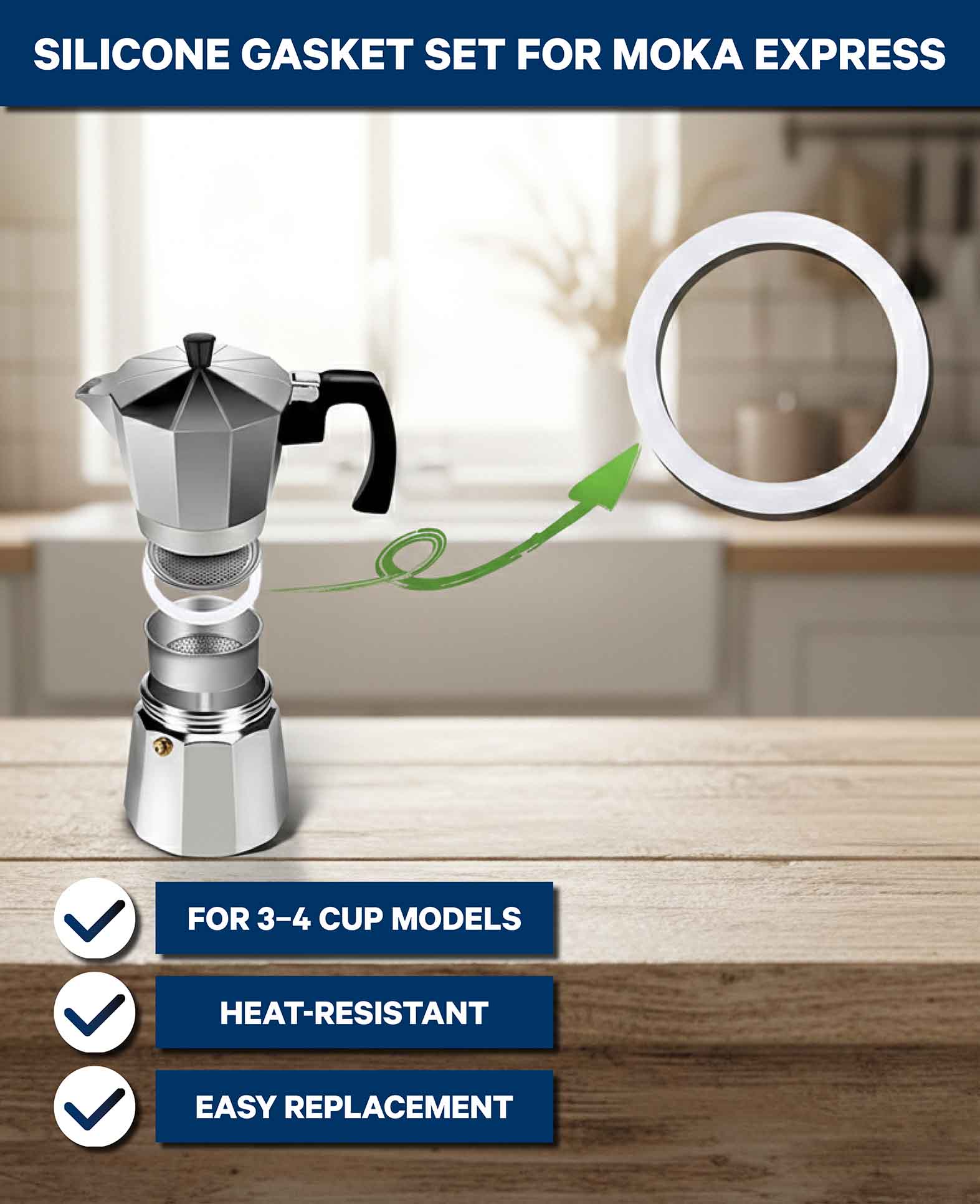 Gasket 2x pieces Moka Express