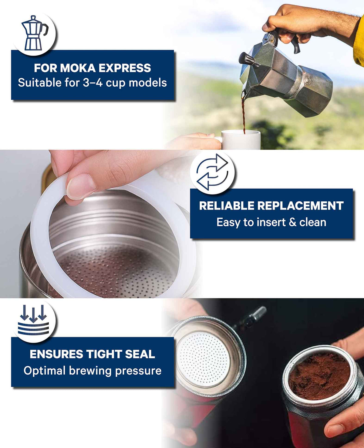 Joint d'étanchéité 2x pièces Moka Express