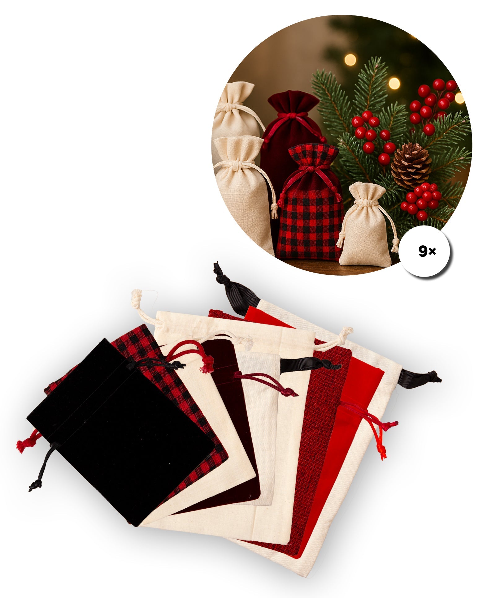 Gift Bag Set 4, 9 pcs.