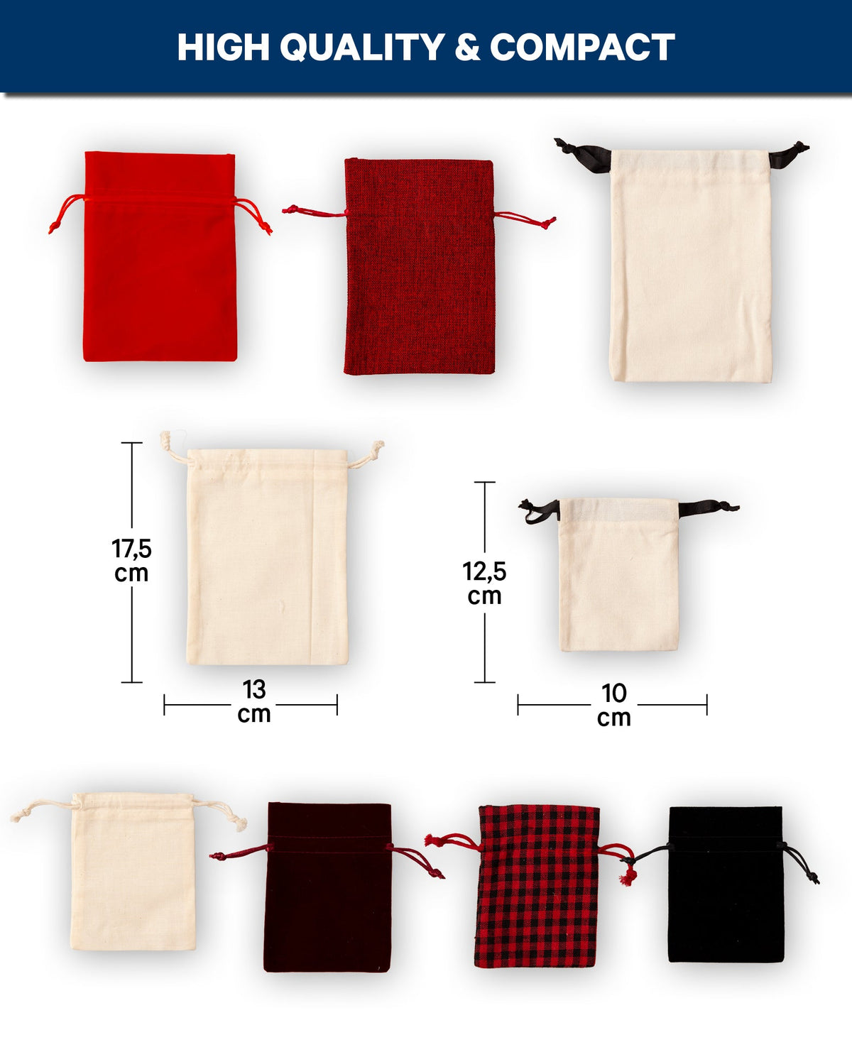Lot de 4 sacs cadeaux, 9 pièces