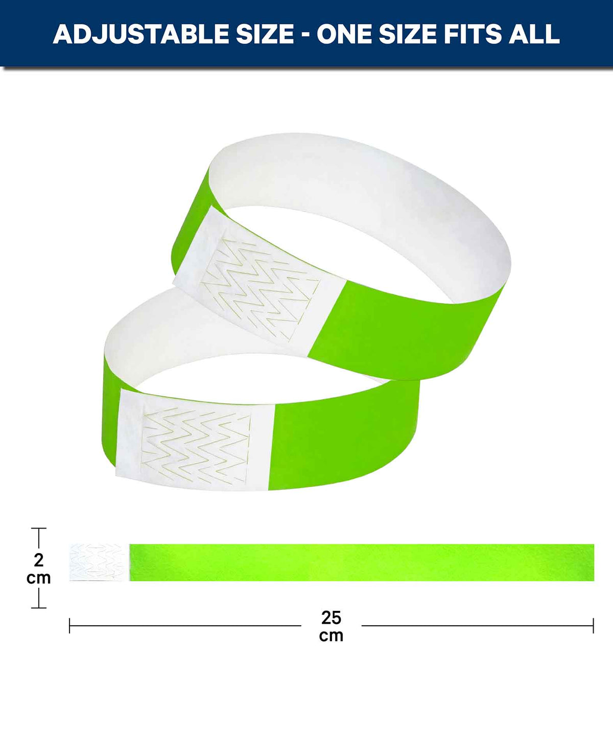 *Bracelet d'admission auto-adhésif, 100 pcs.