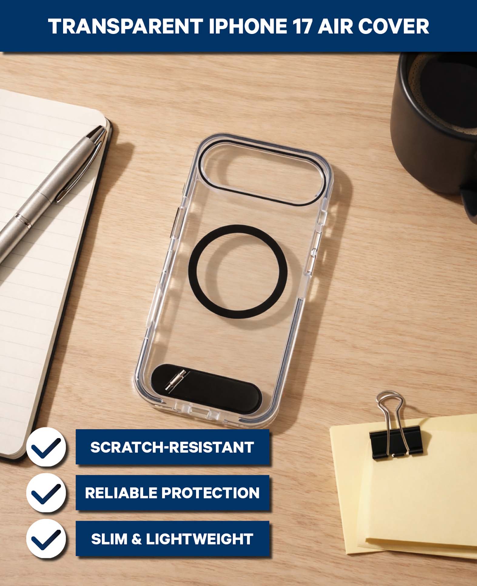 Iphone 17 Air Cover Transparent/Noir