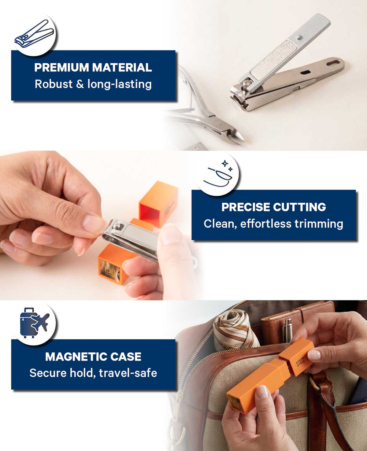 Nail Clipper Premium Stainless Steel – 6.5 cm Silver