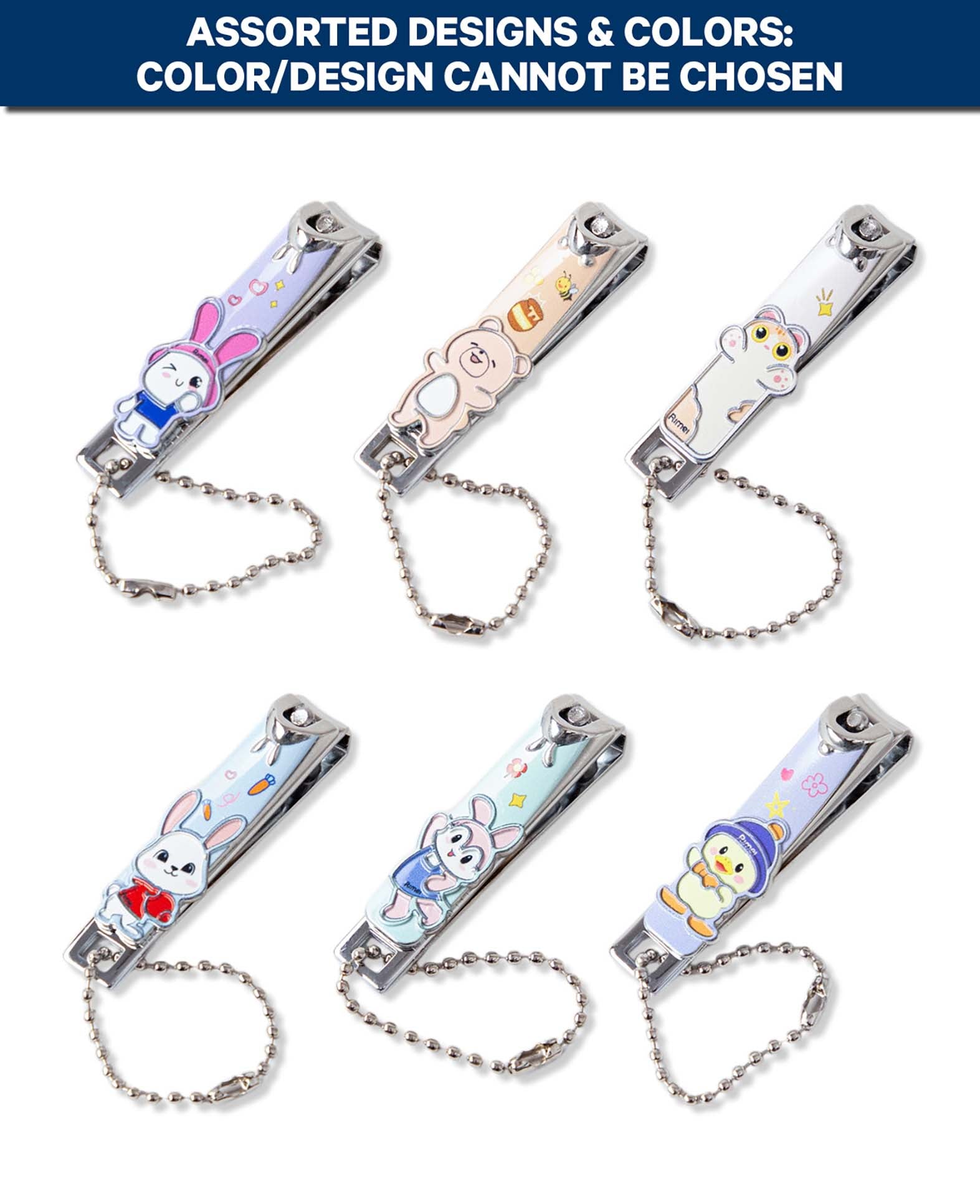 Kids Nail Clipper Cartoon Figure- Silver Assorted