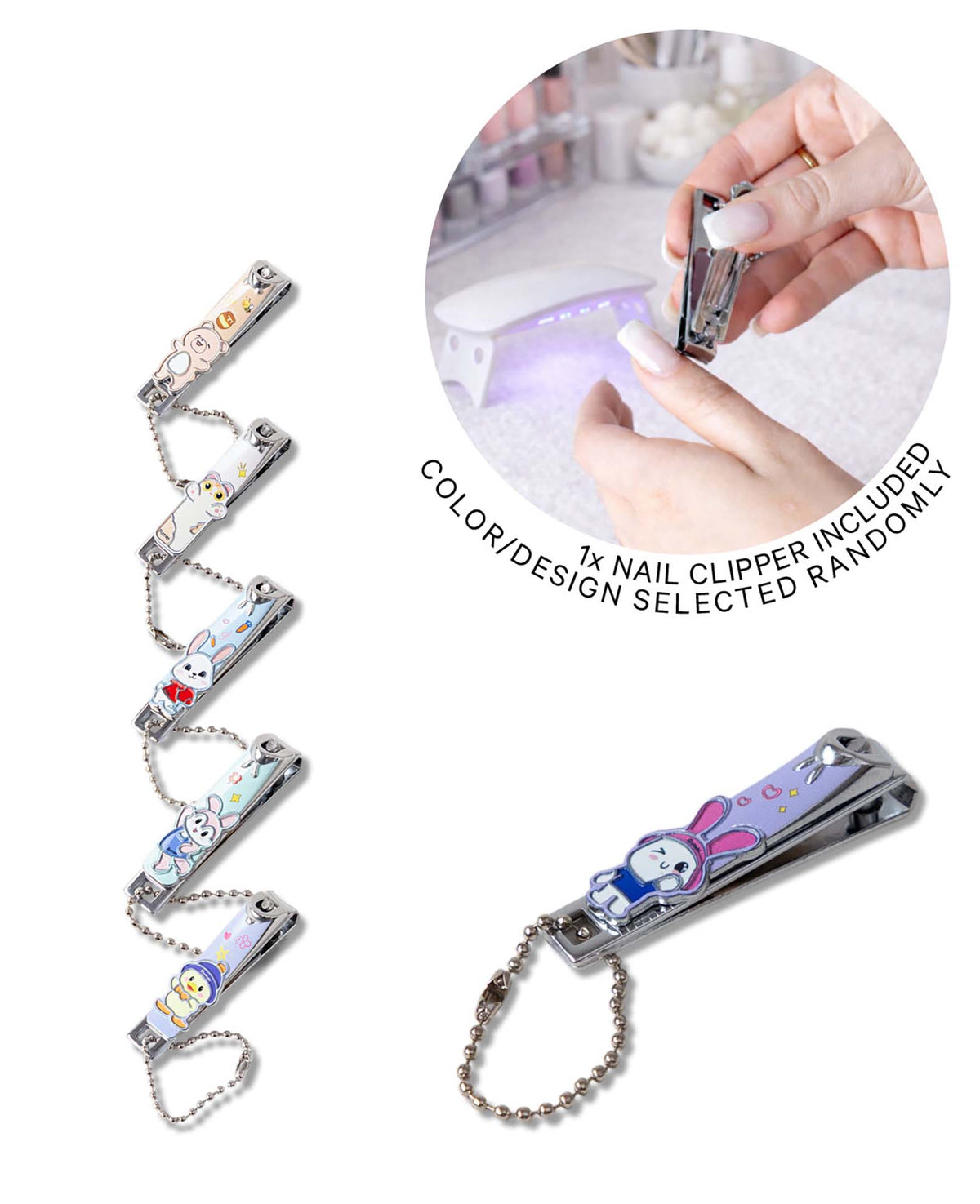 Kids Nail Clipper Cartoon Figure- Silver Assorted