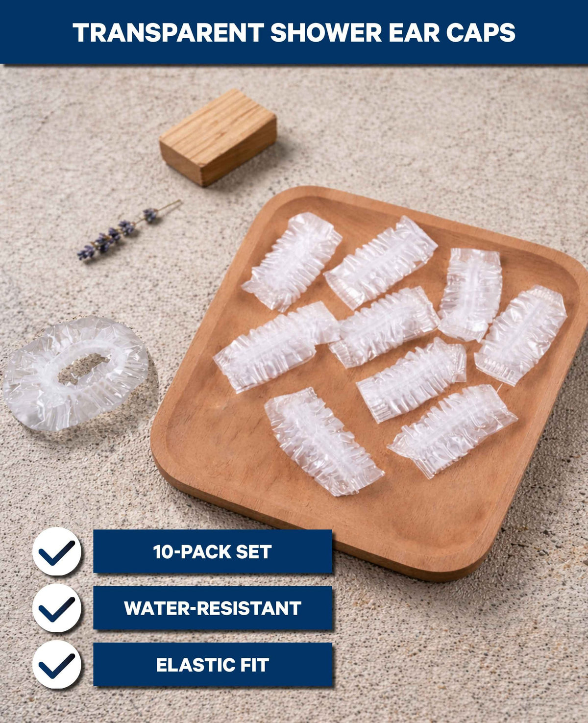 Obenhauben/Ohrenschutz Dusche 10er Set
