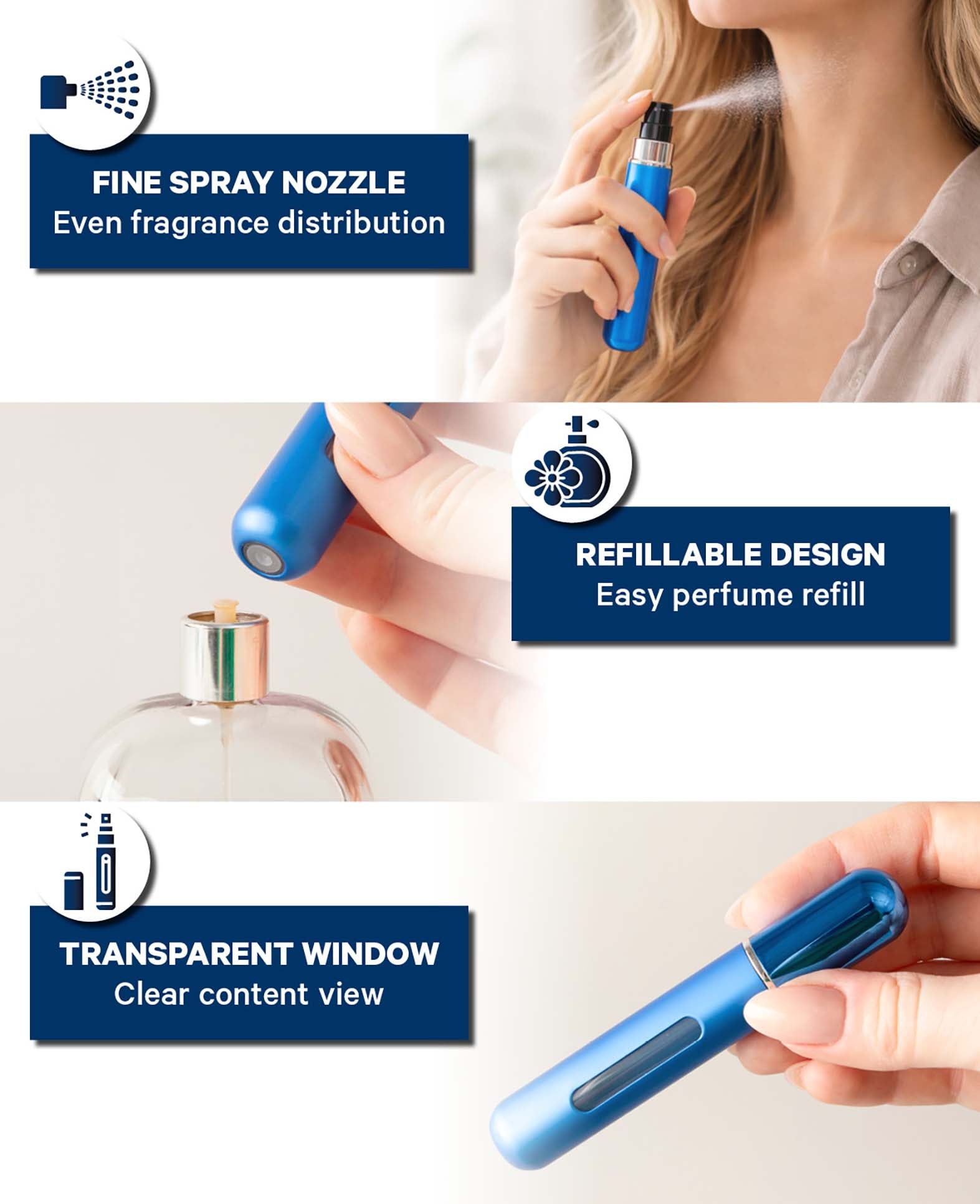 Parfumzerstäuber Blau 8ml