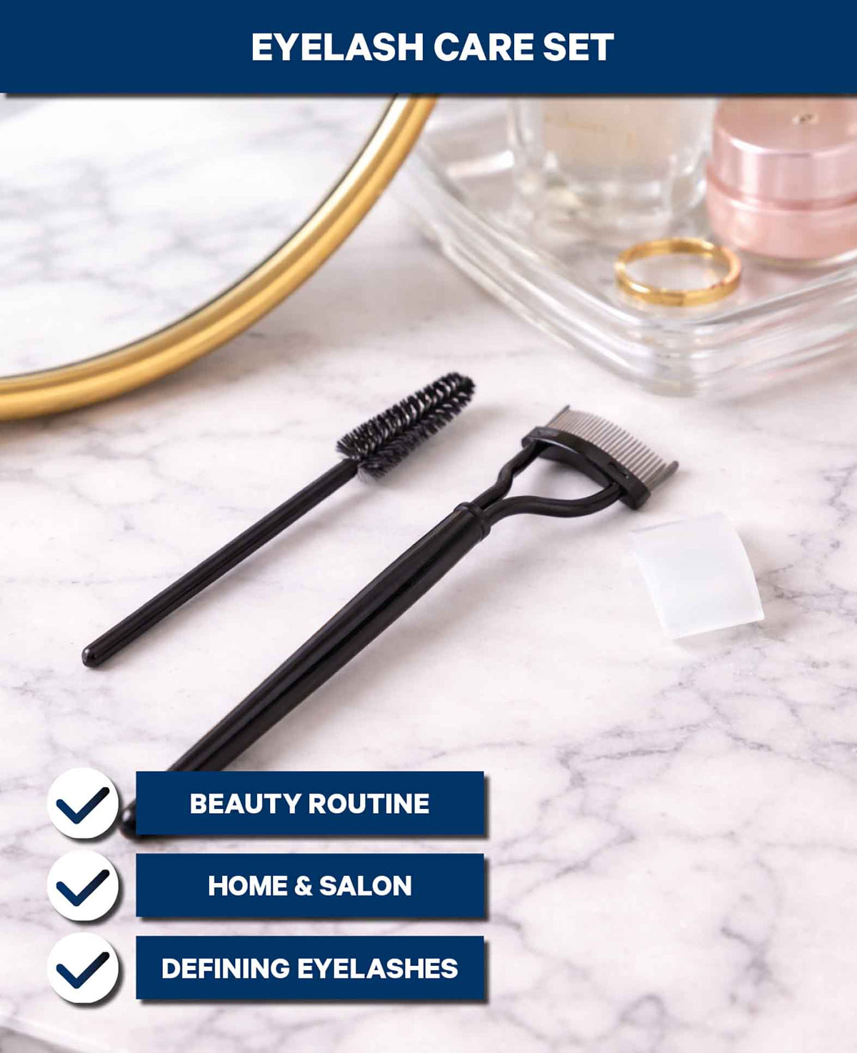 Eyelash Care Set, 2-piece, black