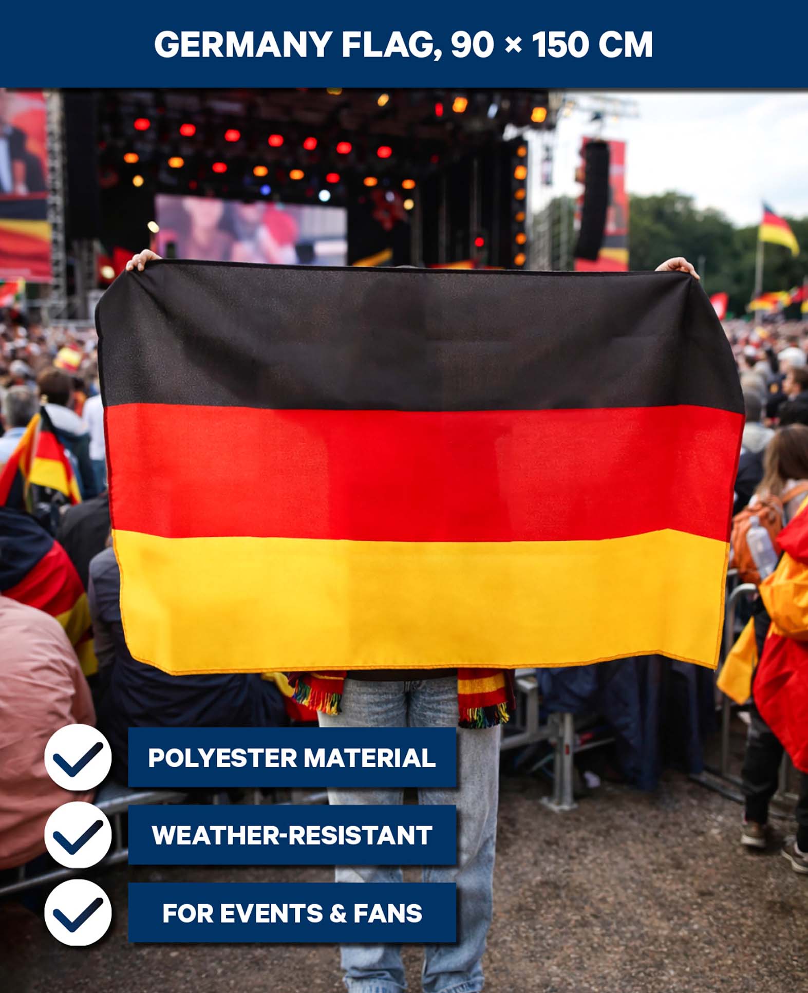 Drapeau Allemagne 90x150 cm
