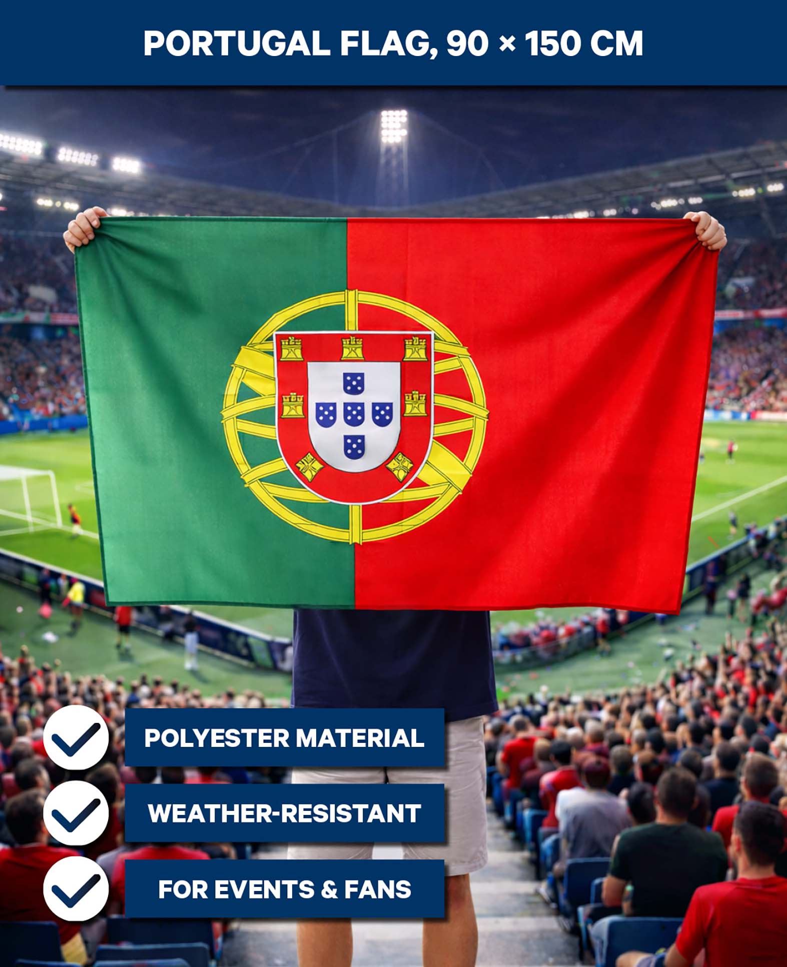 Drapeau Portugal 90x150 cm