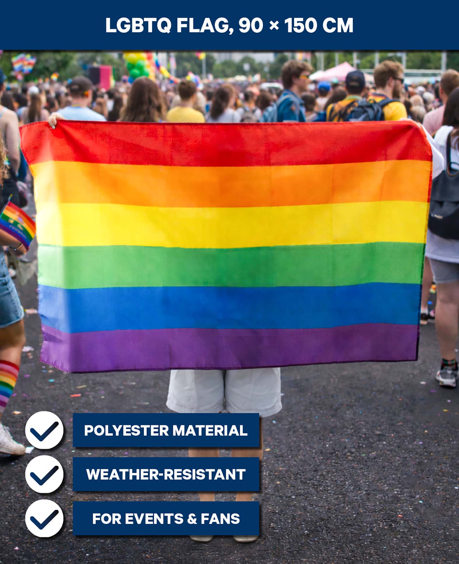 Flag LGBTQ 90x150 cm