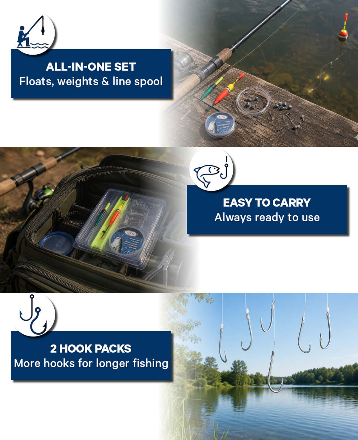 Complete fishing rod set