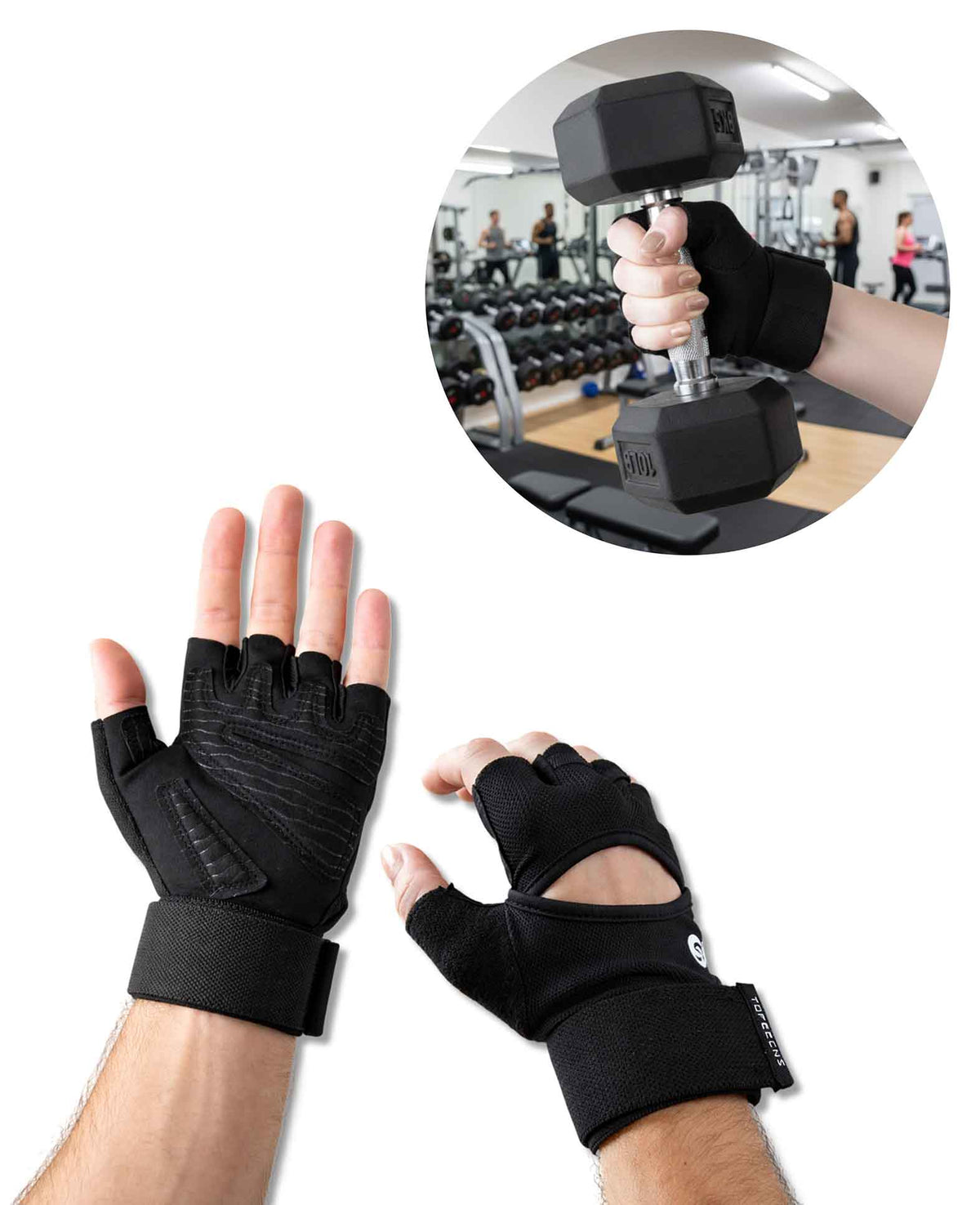Fitness Gloves Black Size L Wrist