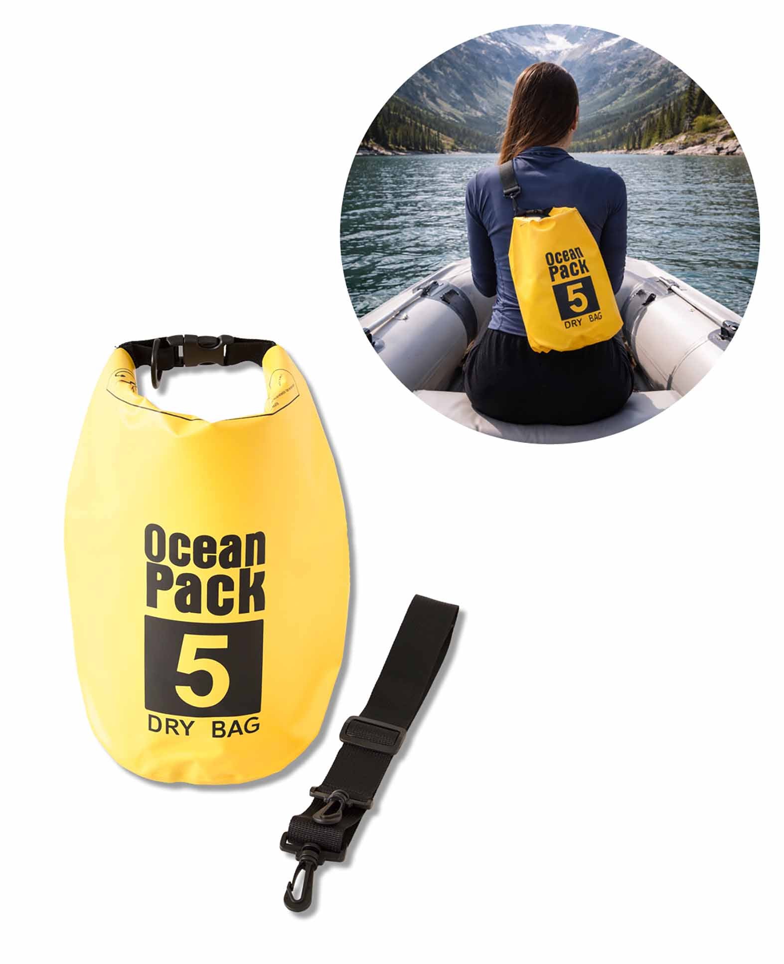Sac étanche jaune 5 L