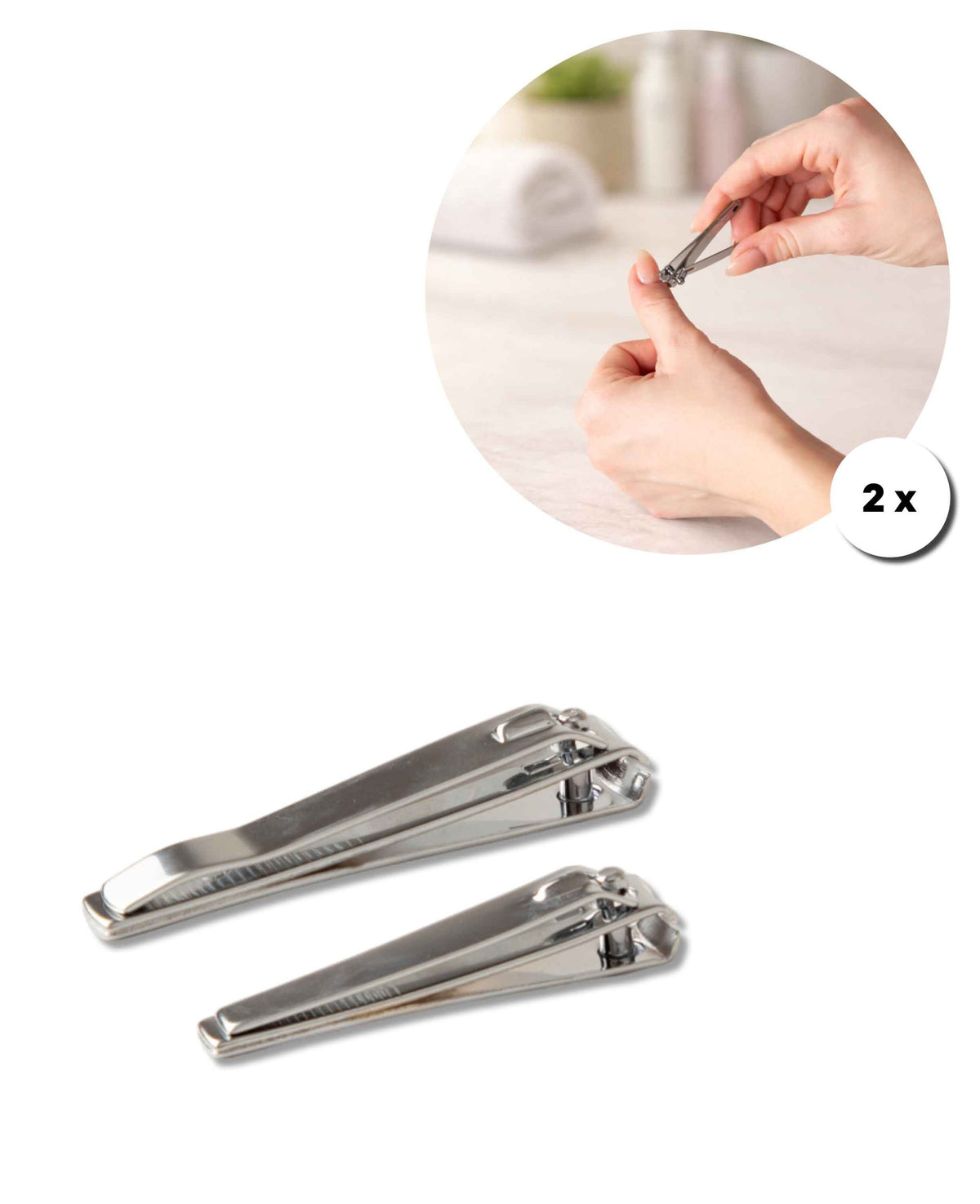 Nail Clipper Set Silver – 2-piece