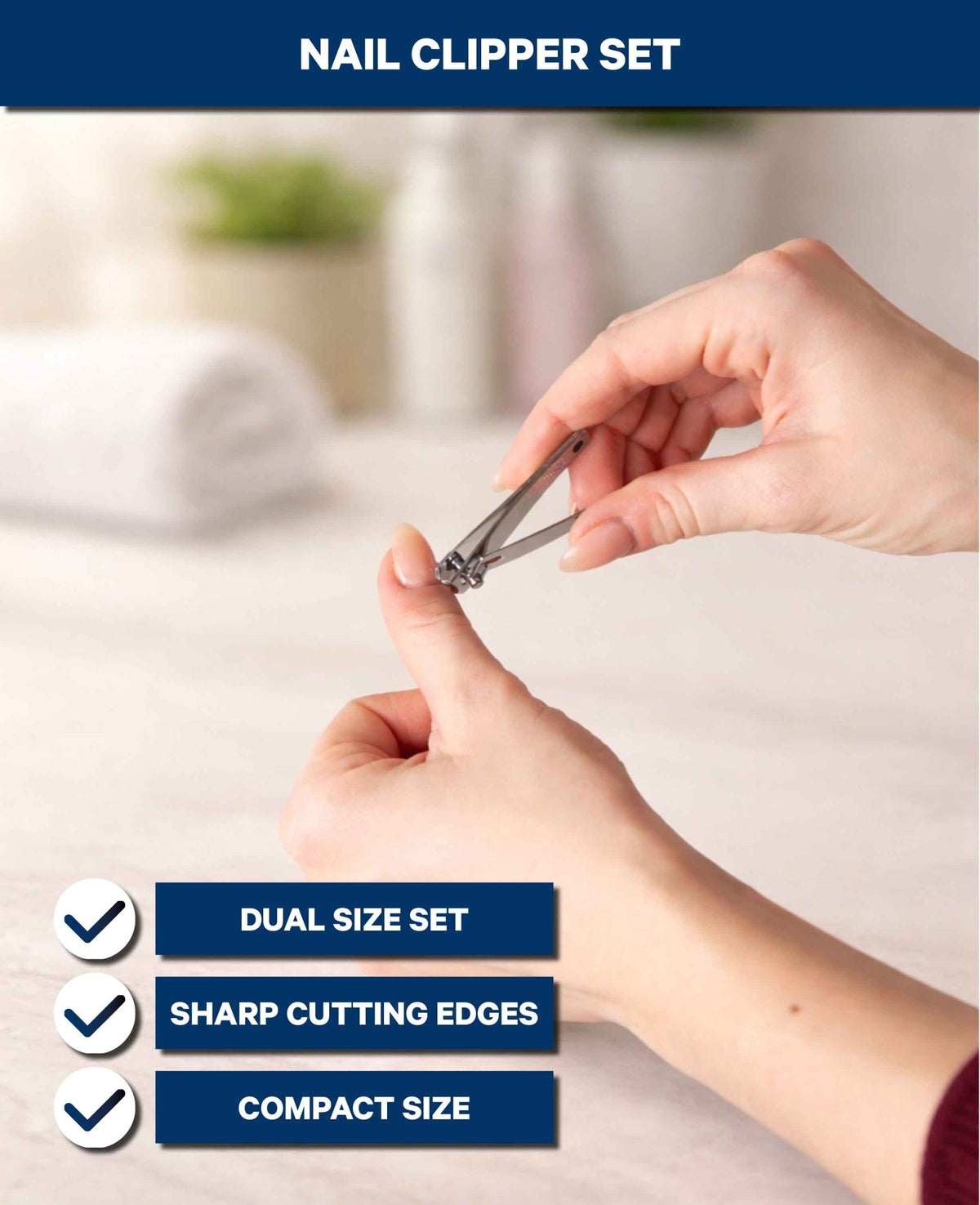 Nail Clipper Set Silver – 2-piece