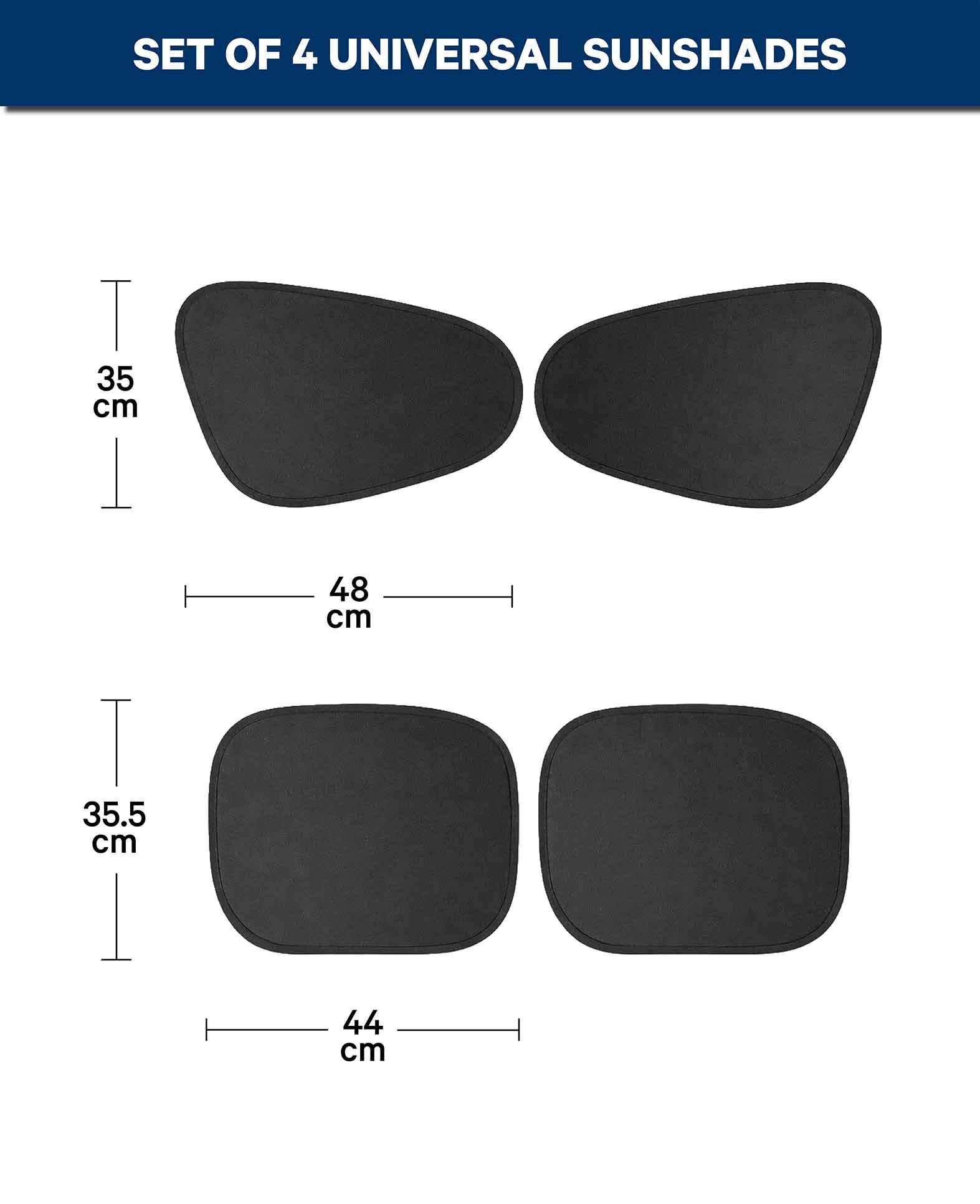 Pare-soleil voiture enfants noir lot de 4 électrostatiques