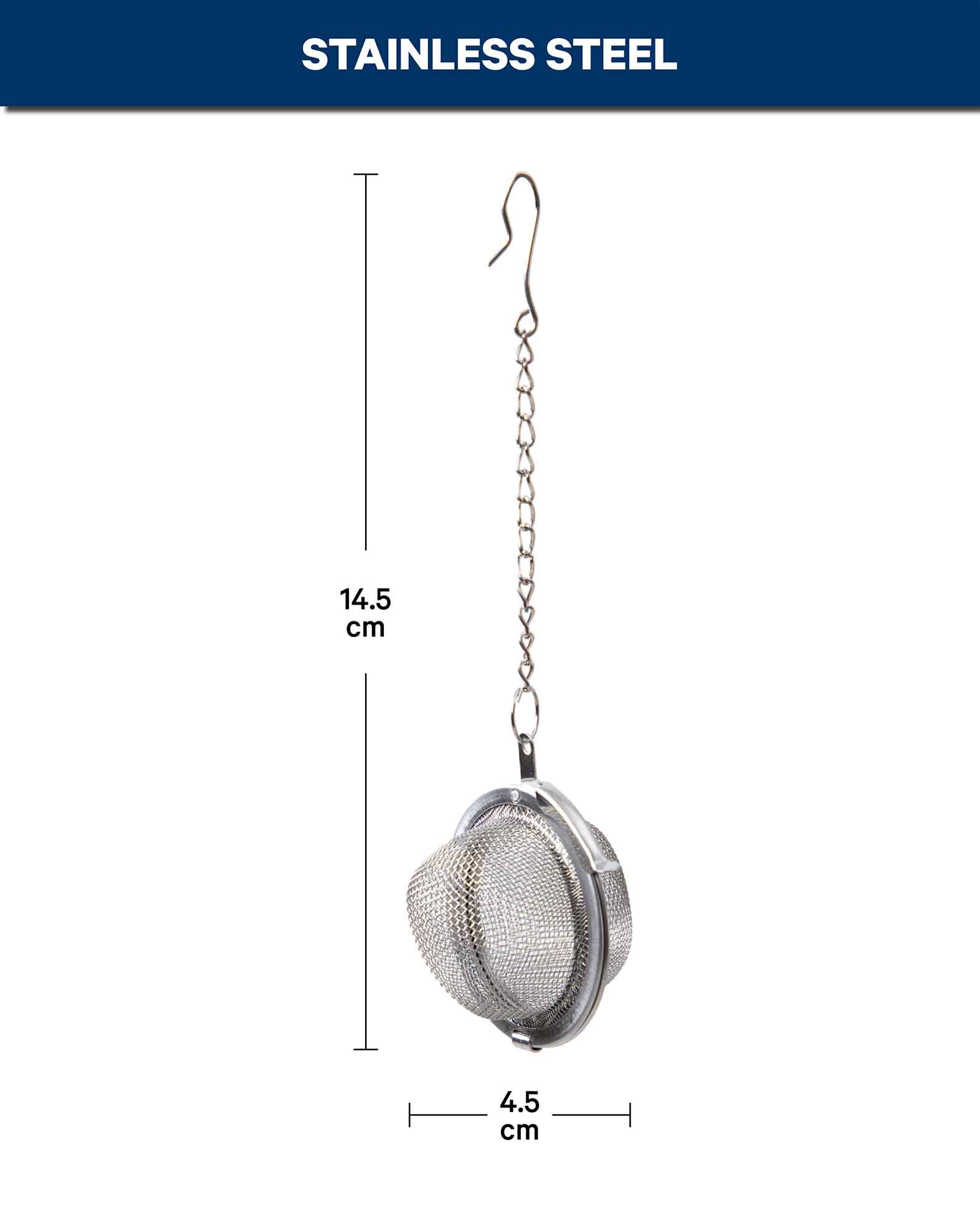 Tea Eggs / Tea Strainer Set of 2 Stainless Steel Silver 4.5 cm