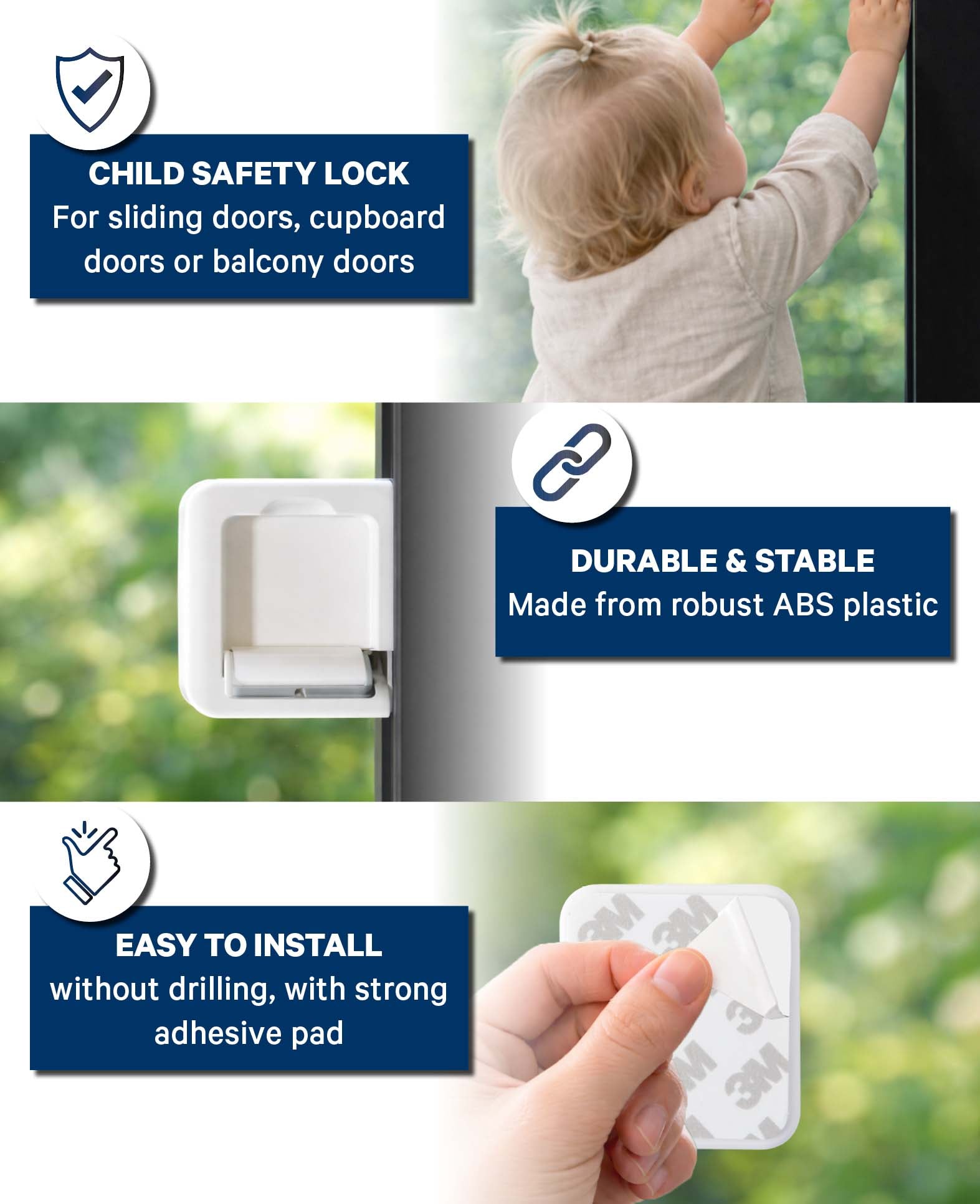 Sécurité/Arrêt de porte coulissante enfants