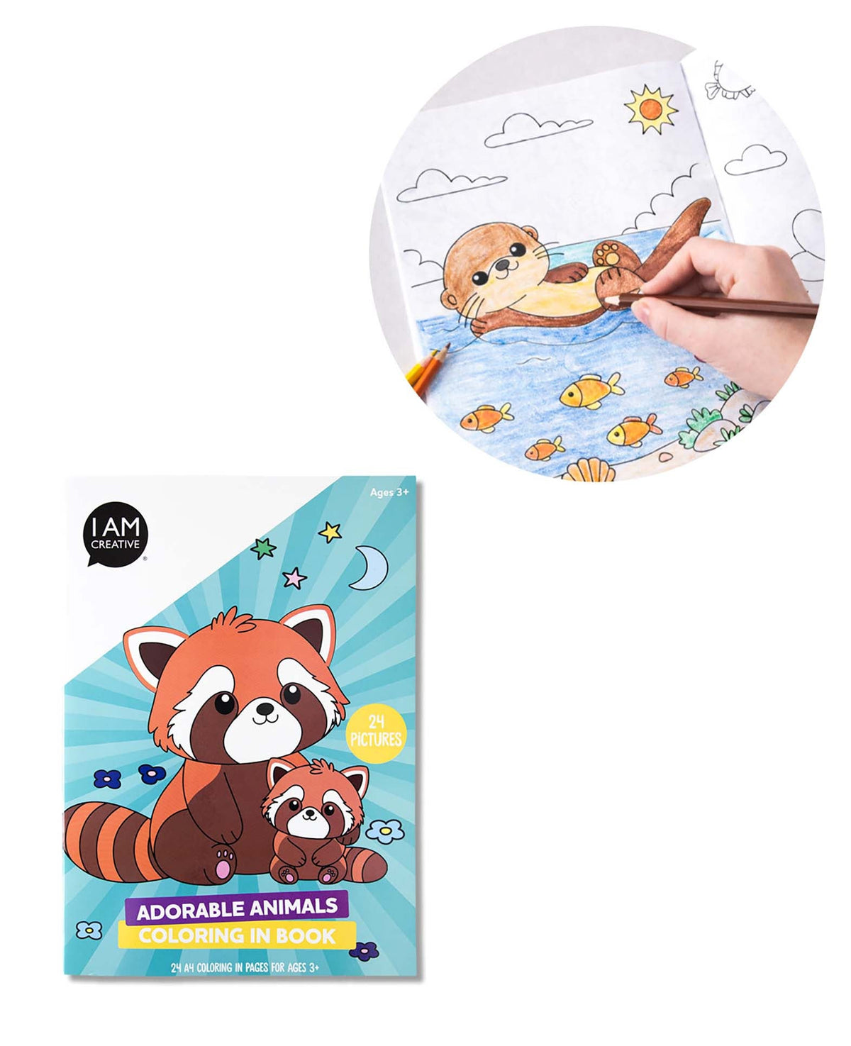 Coloring Book Cute Animals, A4, 24 sheets