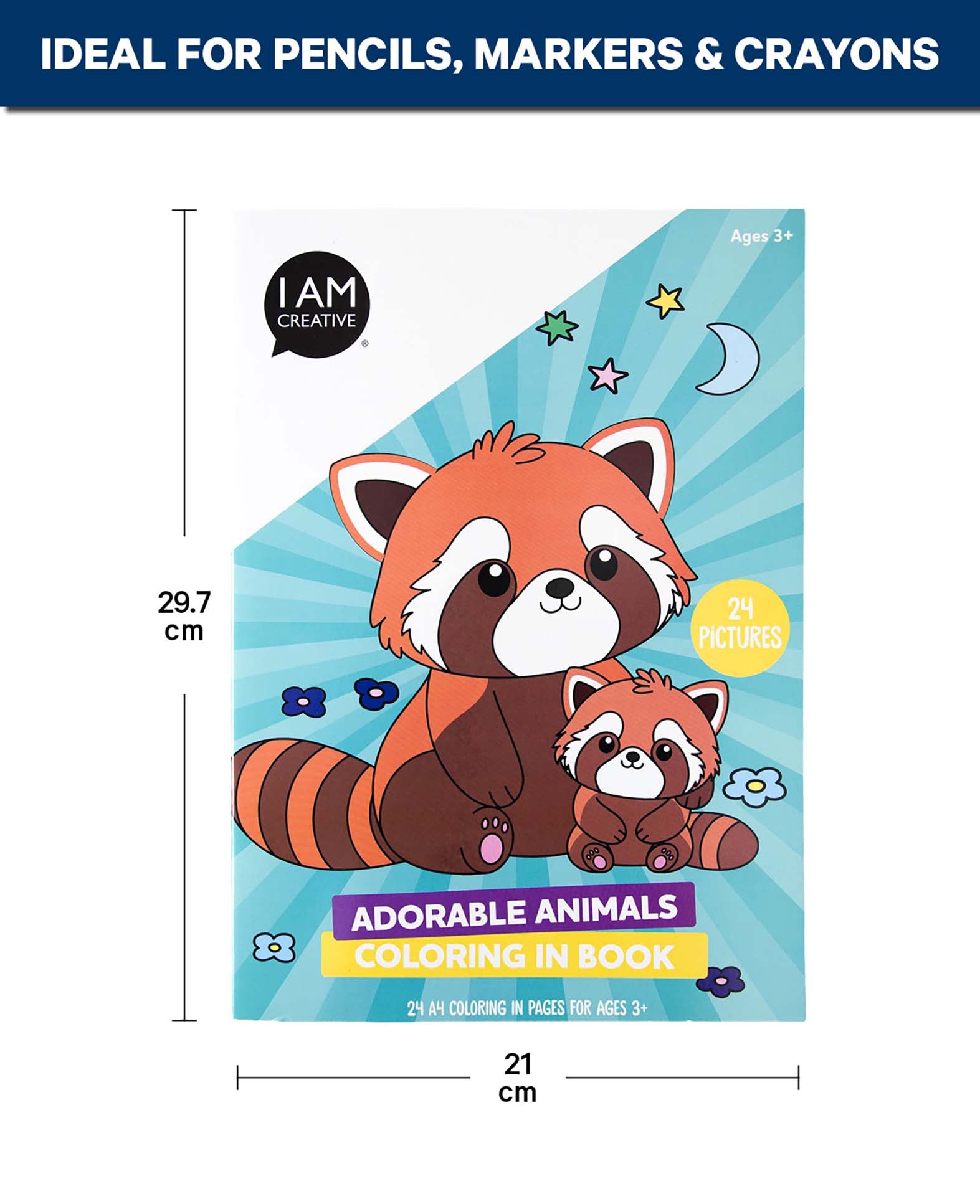 Coloring Book Cute Animals, A4, 24 sheets