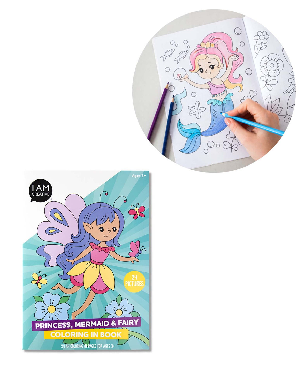 Coloring book Princess, A4, 24 sheets
