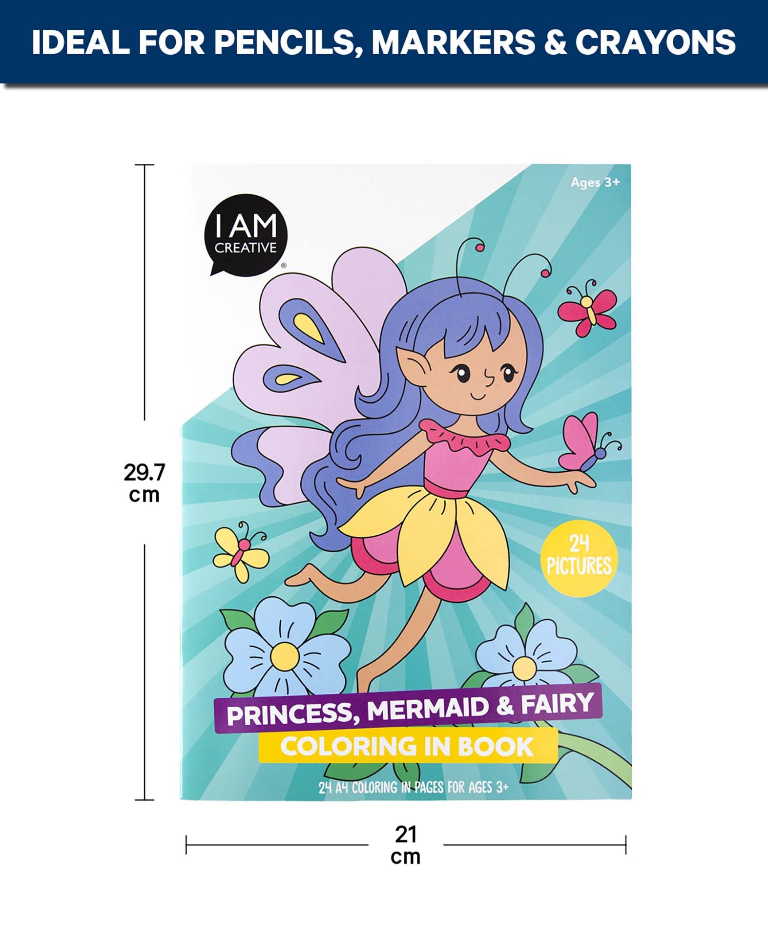 Coloring book Princess, A4, 24 sheets