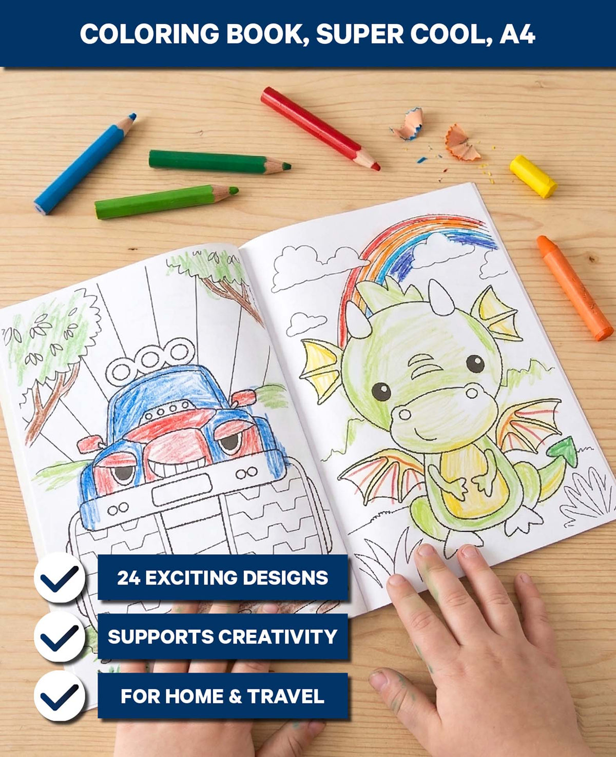 Coloring Book Super Cool, A4, 24 sheets