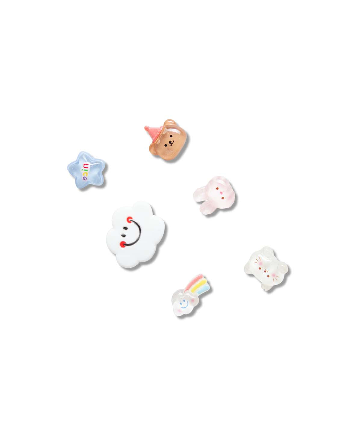 Charms,Silikon, Bären, 6 Stk., BPA frei