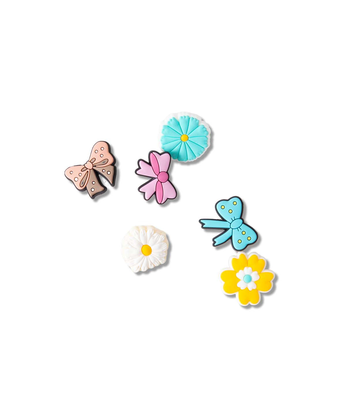 Charms,Silikon, Schleifen / Blumen, 6 Stk., BPA frei