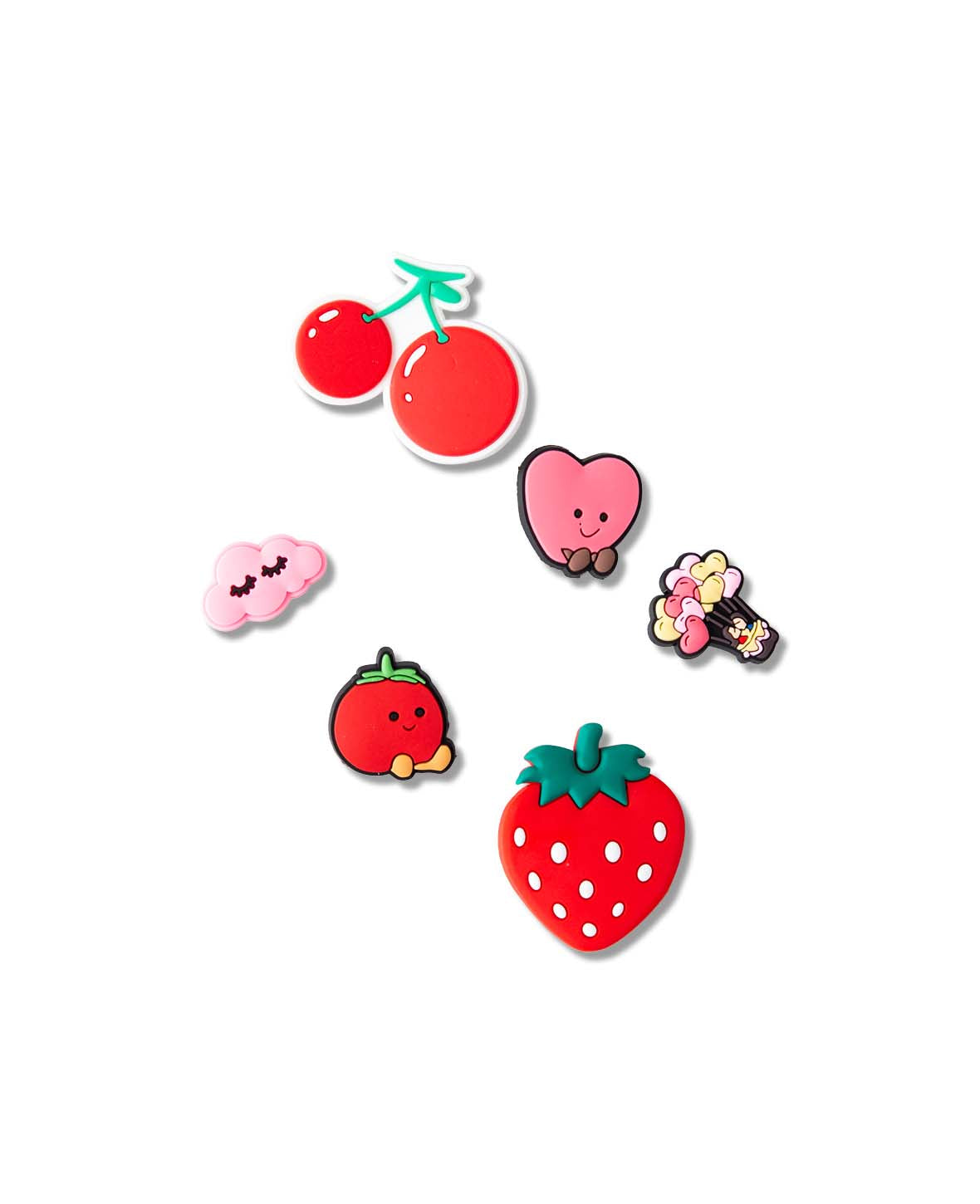 Charms,Silikon, Süsse Früchte, 6 Stk., BPA frei