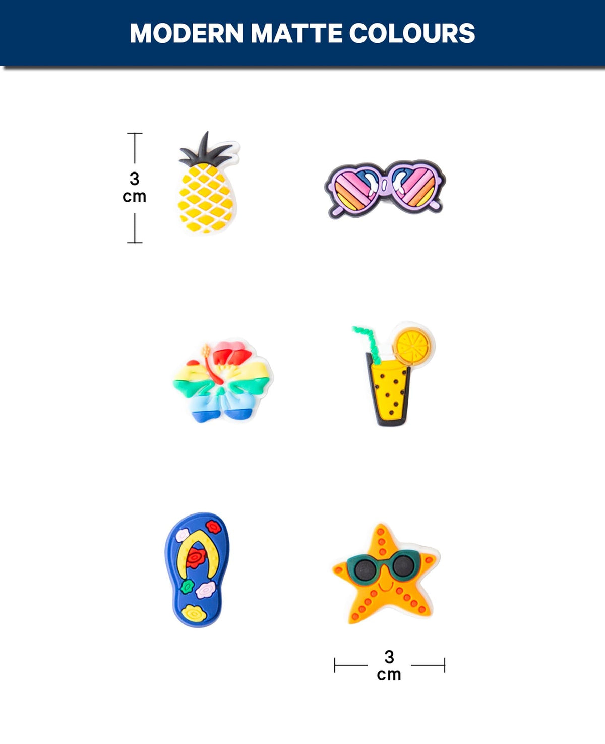 Breloques, silicone, été, 6 pièces, sans BPA