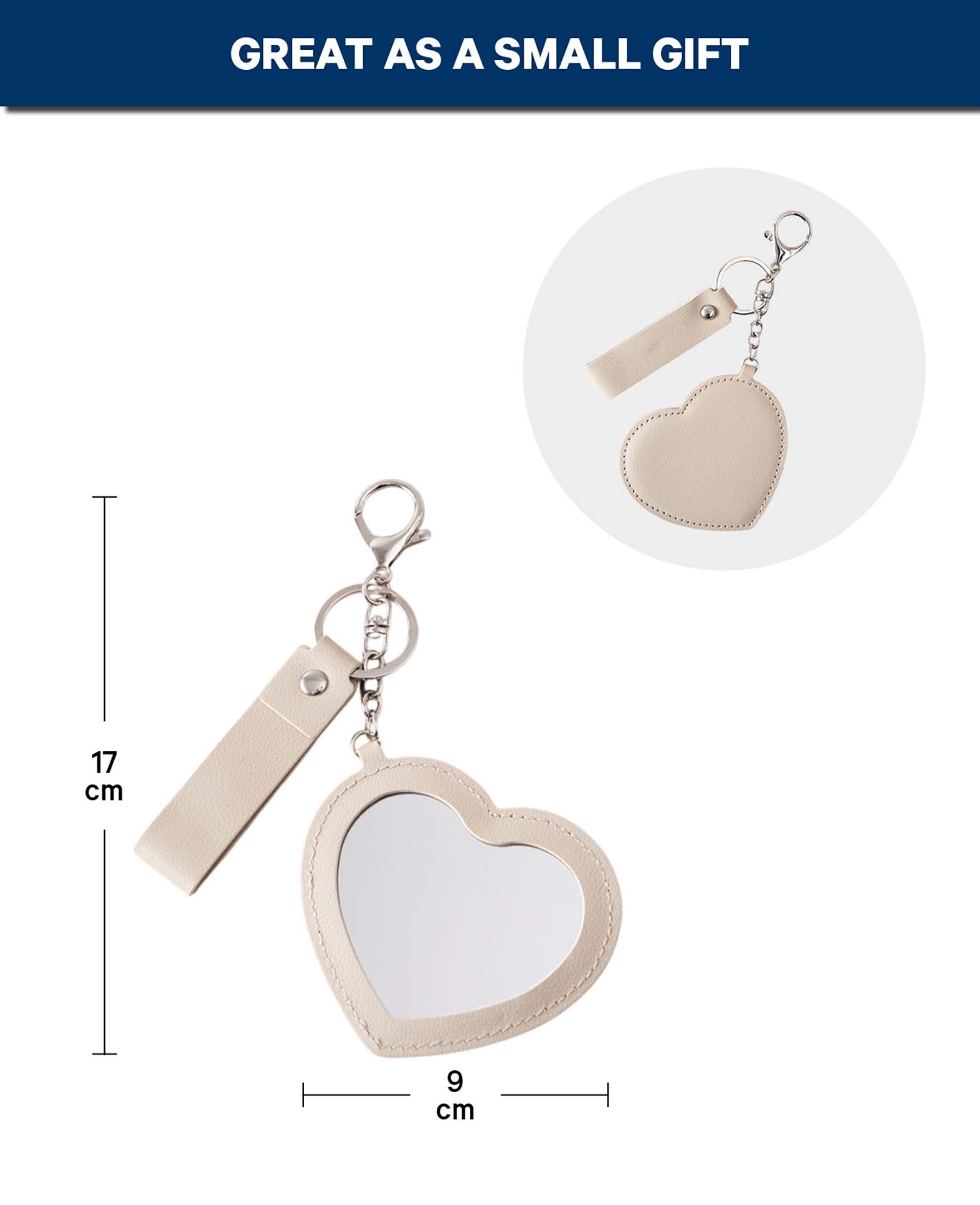 Pendentif de sac, étoile avec miroir, noir, 9 x 17,3 cm