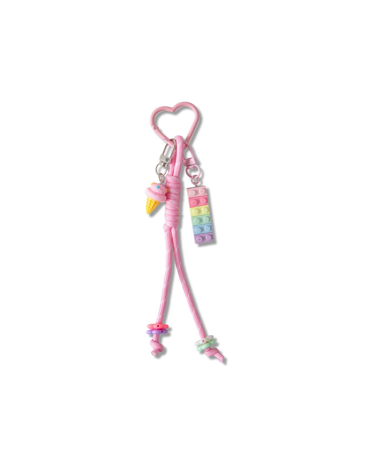Taschenanhänger Eis, Rosa/Bunt, 4.5×15 cm