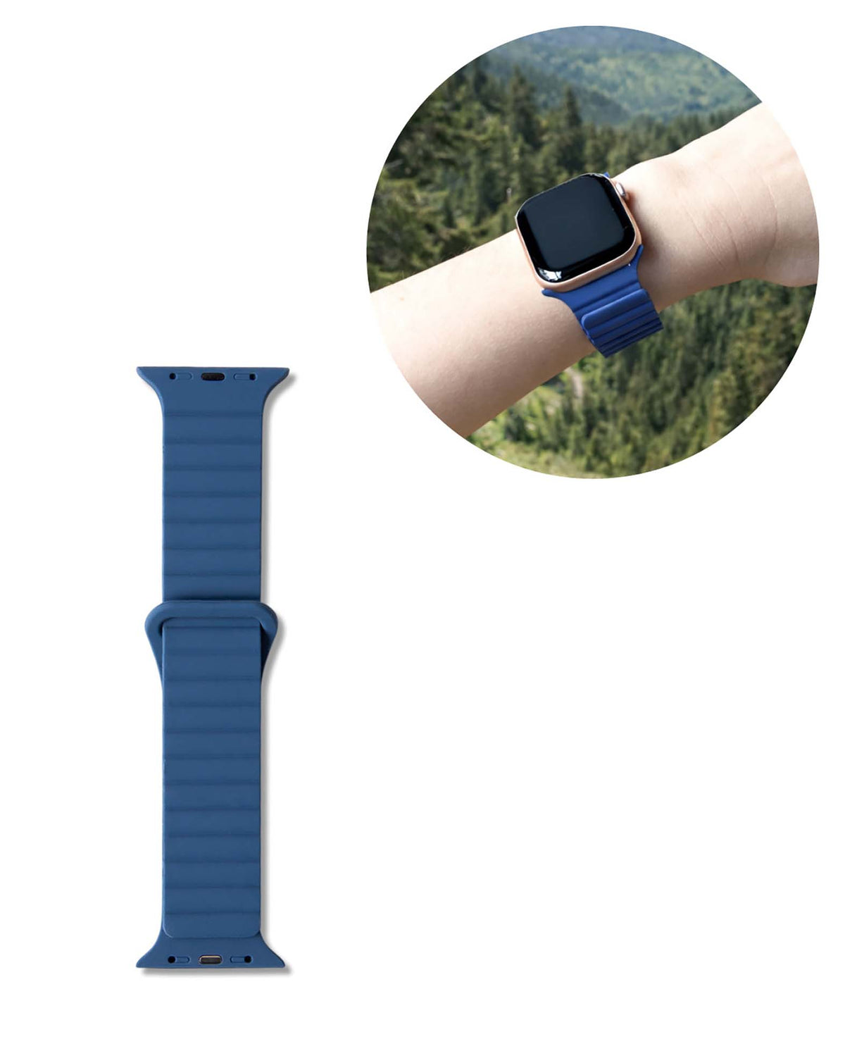 Bracelet pour Apple Watch, magnétique - Bleu 42-49 mm