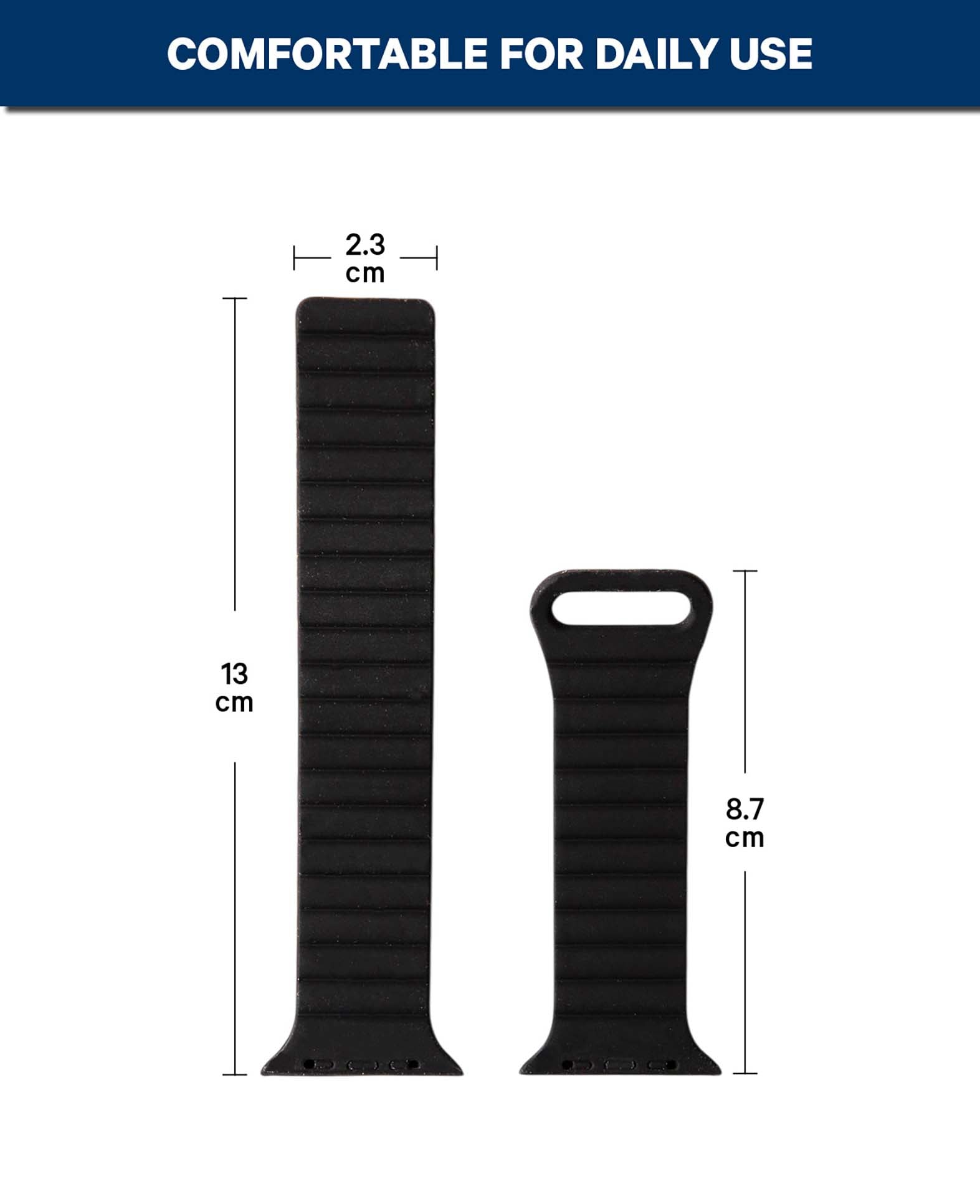 Bracelet pour Apple Watch, magnétique - Noir 42-49 mm